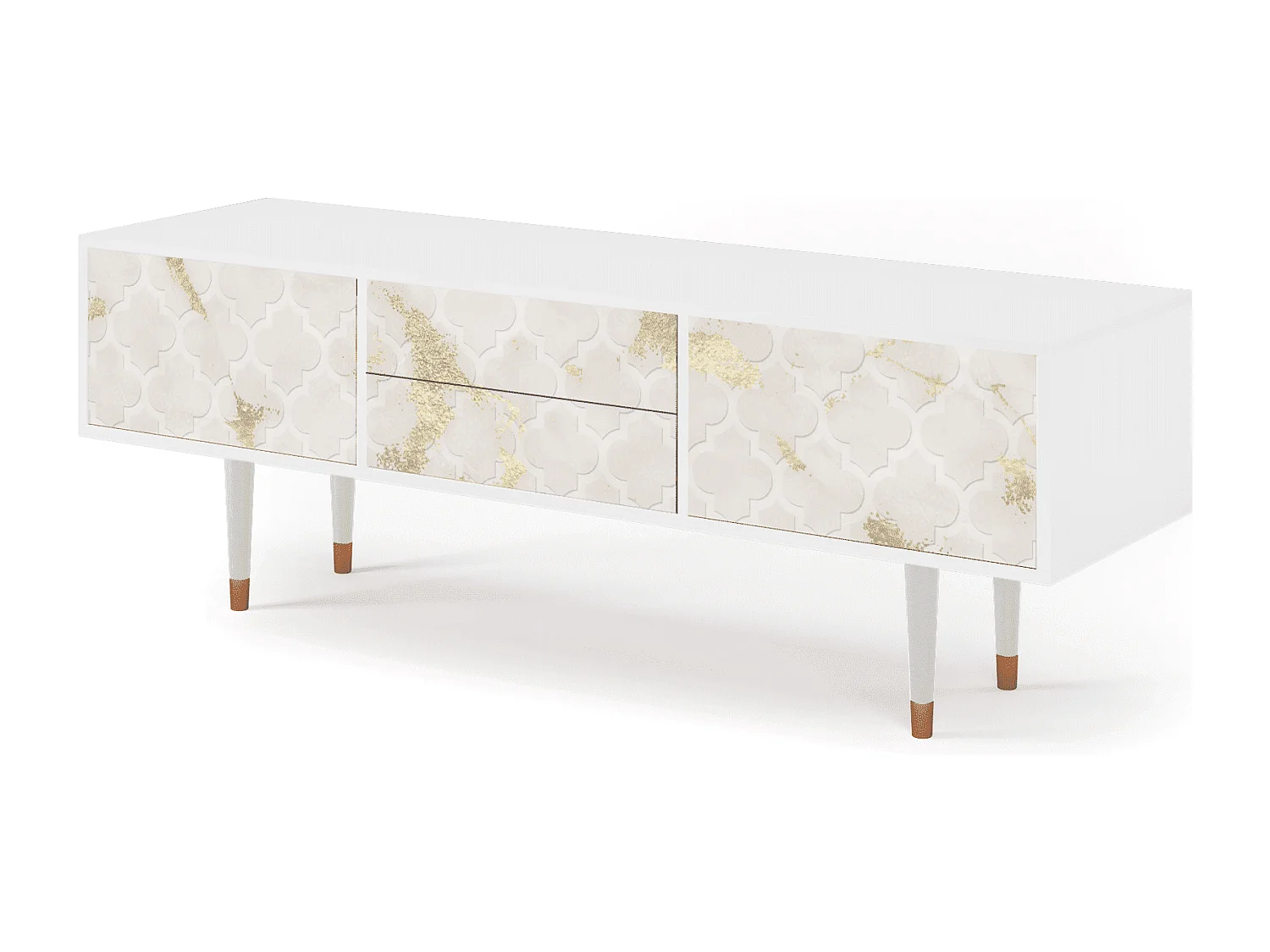 Mueble de TV - 170х59х48 cm - T4 - Sahara desert, Branco