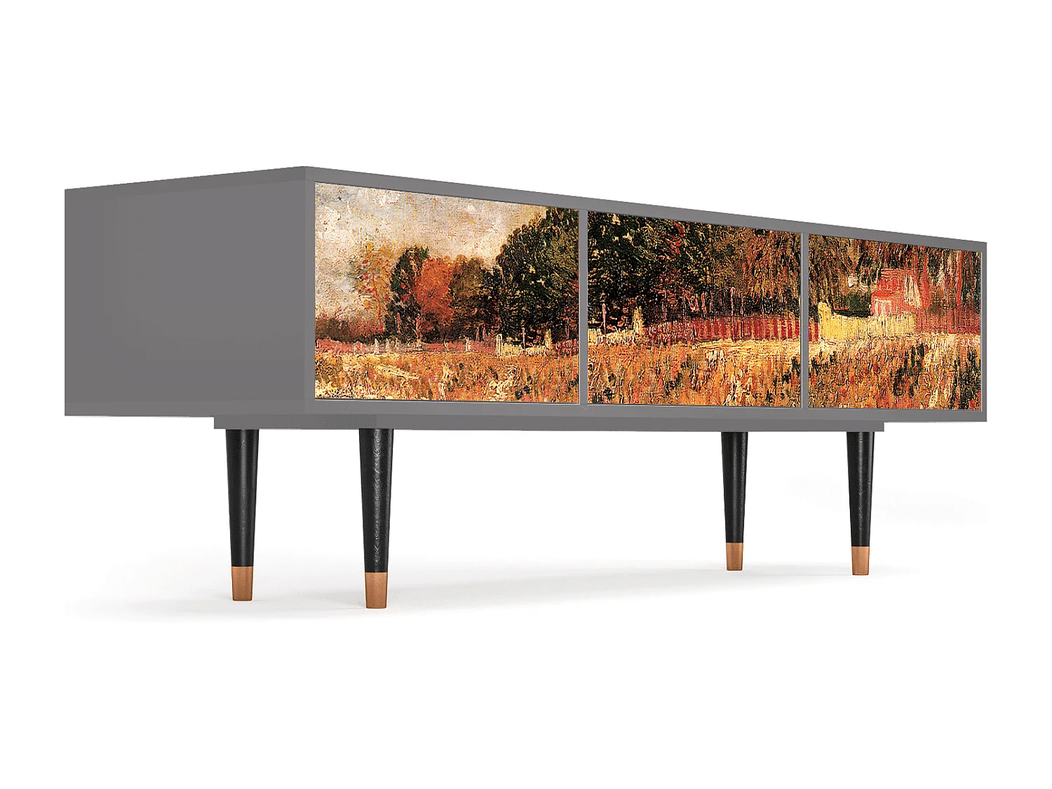 Mueble de TV - 170х59х48 cm - T4 - The Banks, Cinza