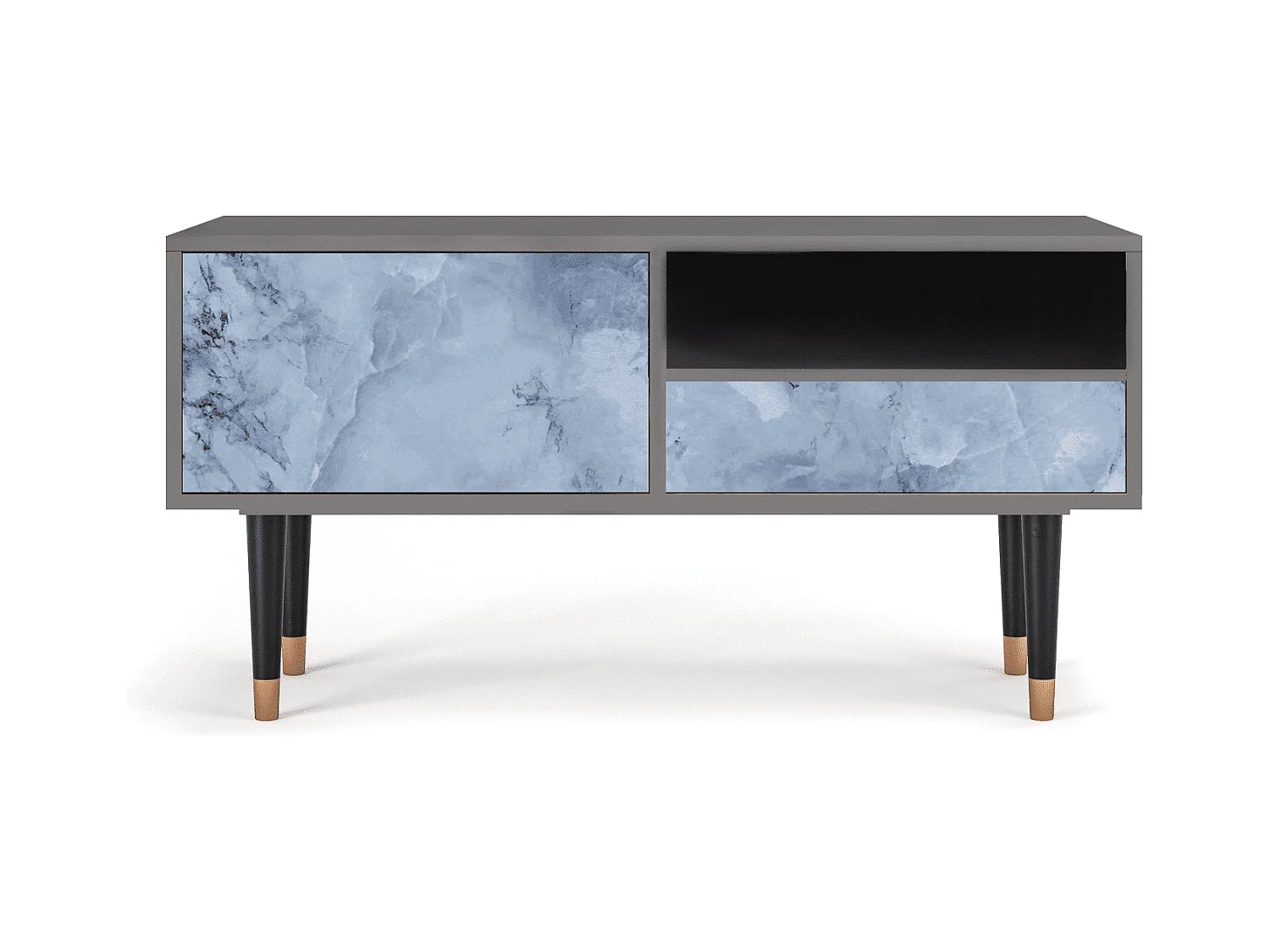Mobile TV - 115х59х48 cm - T3 - Feather Ice, Grigio