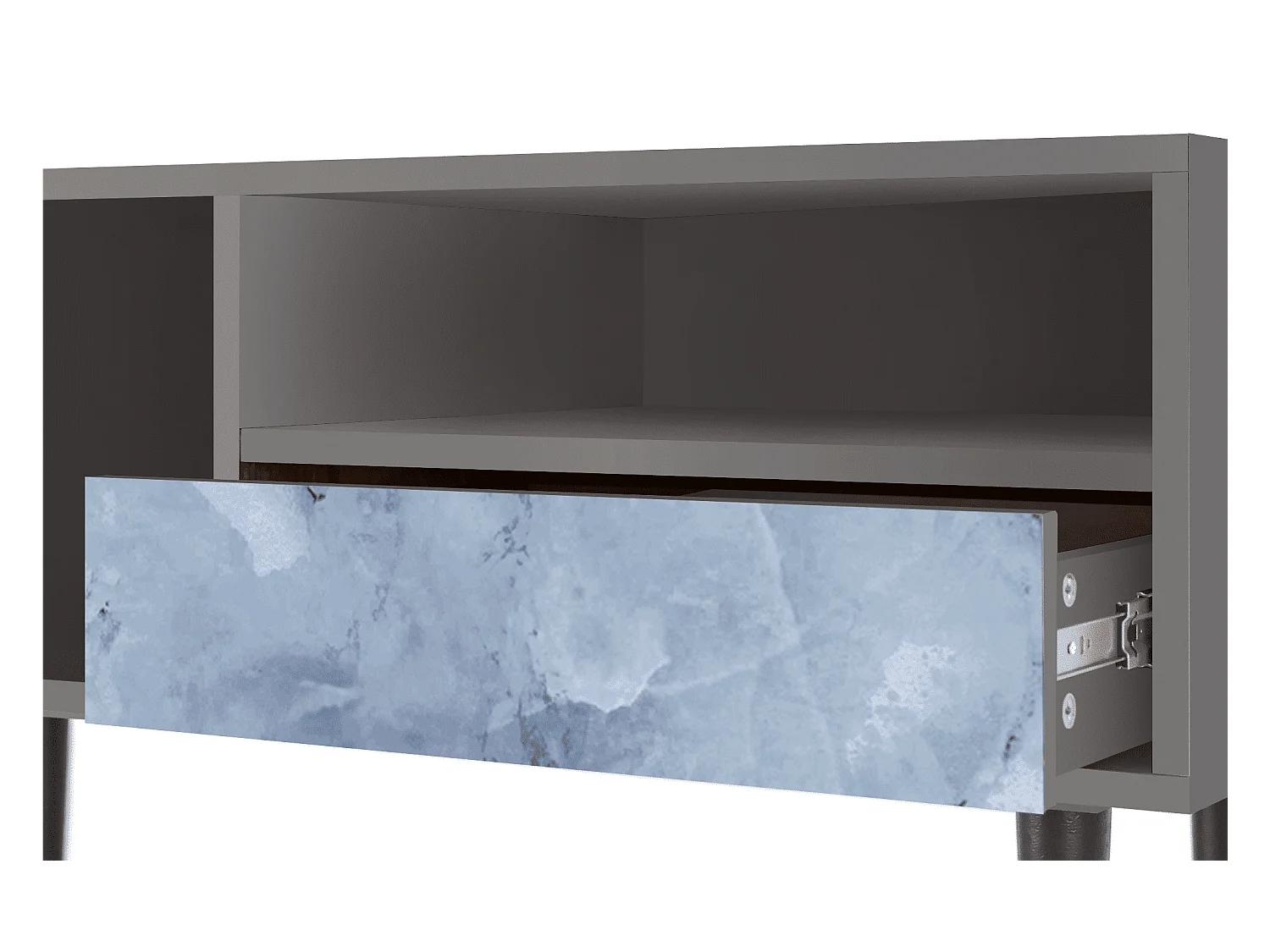 Mobile TV - 115х59х48 cm - T3 - Feather Ice, Grigio