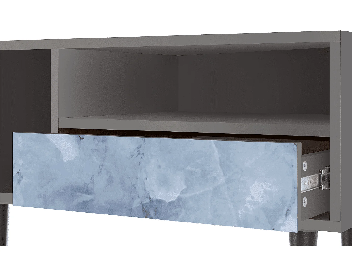 TV-meubel - 115х59х48 cm - T3 - Feather Ice, Grijs