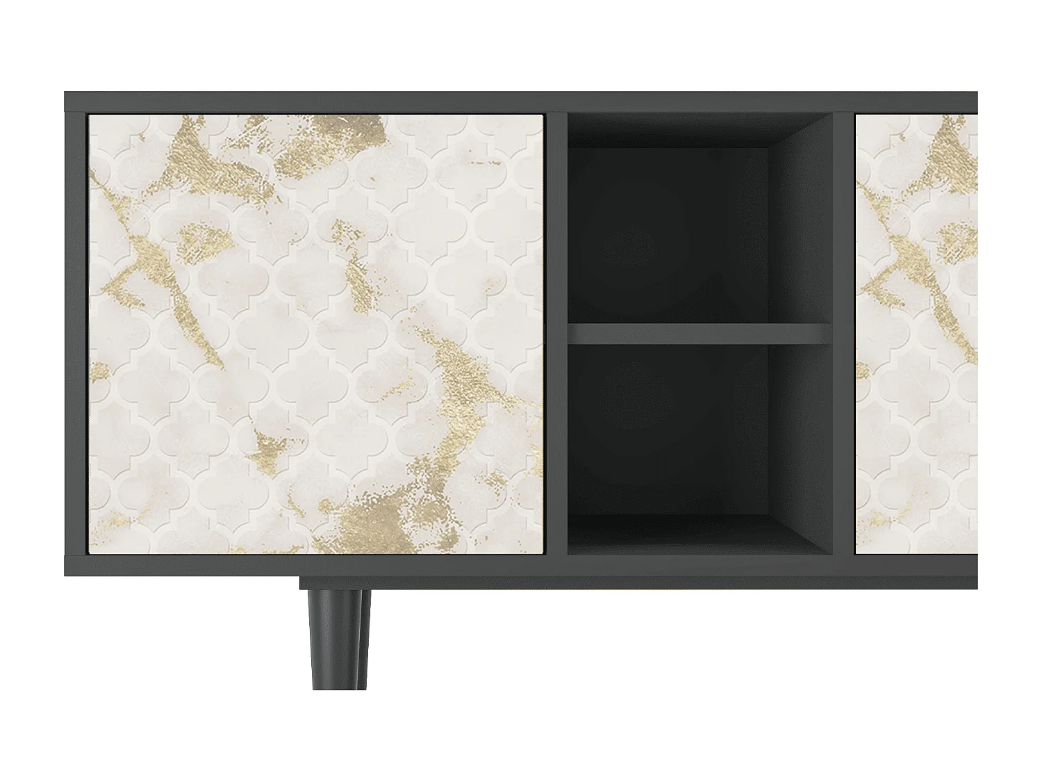 Mueble de TV - 150х69х41 cm - T5 - Sahara desert, Antracite