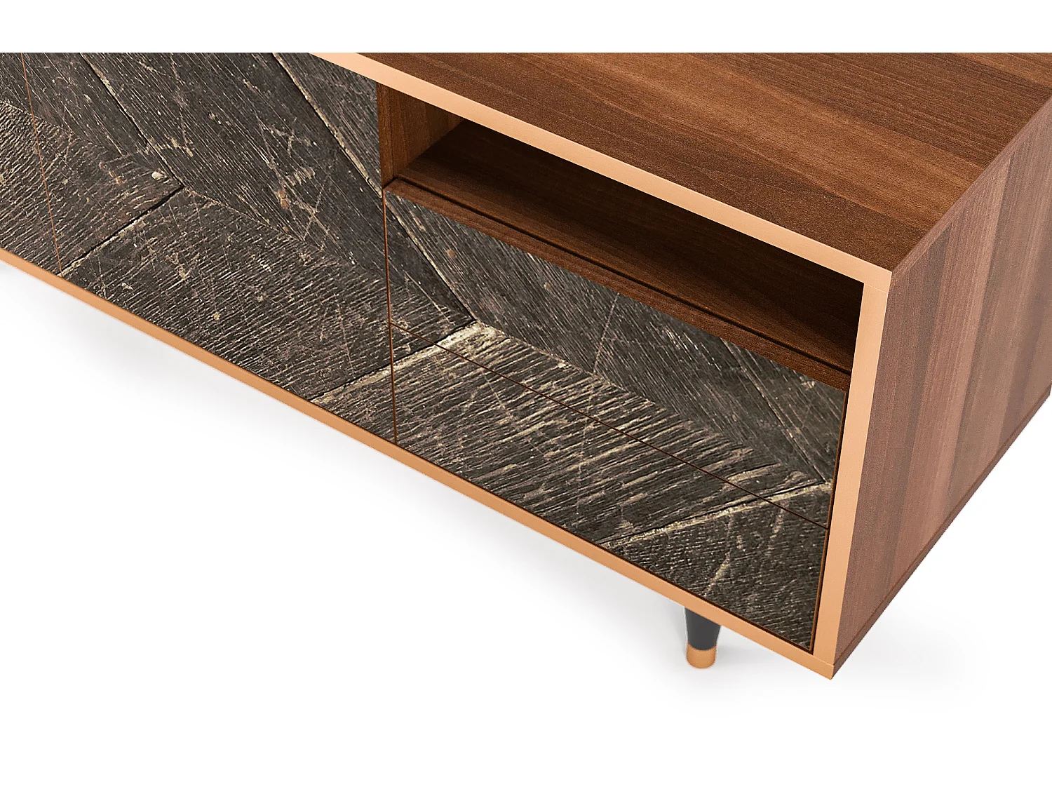 Meuble TV - 125х56х41 cm - T7 - Wise Tree, Noyer