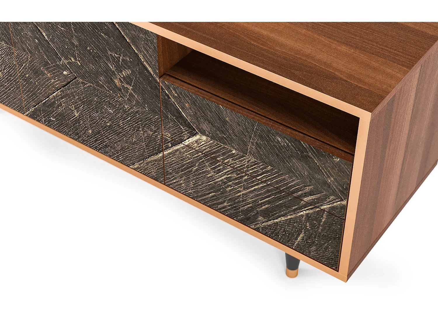 Meuble TV - 125х56х41 cm - T7 - Wise Tree, Noyer