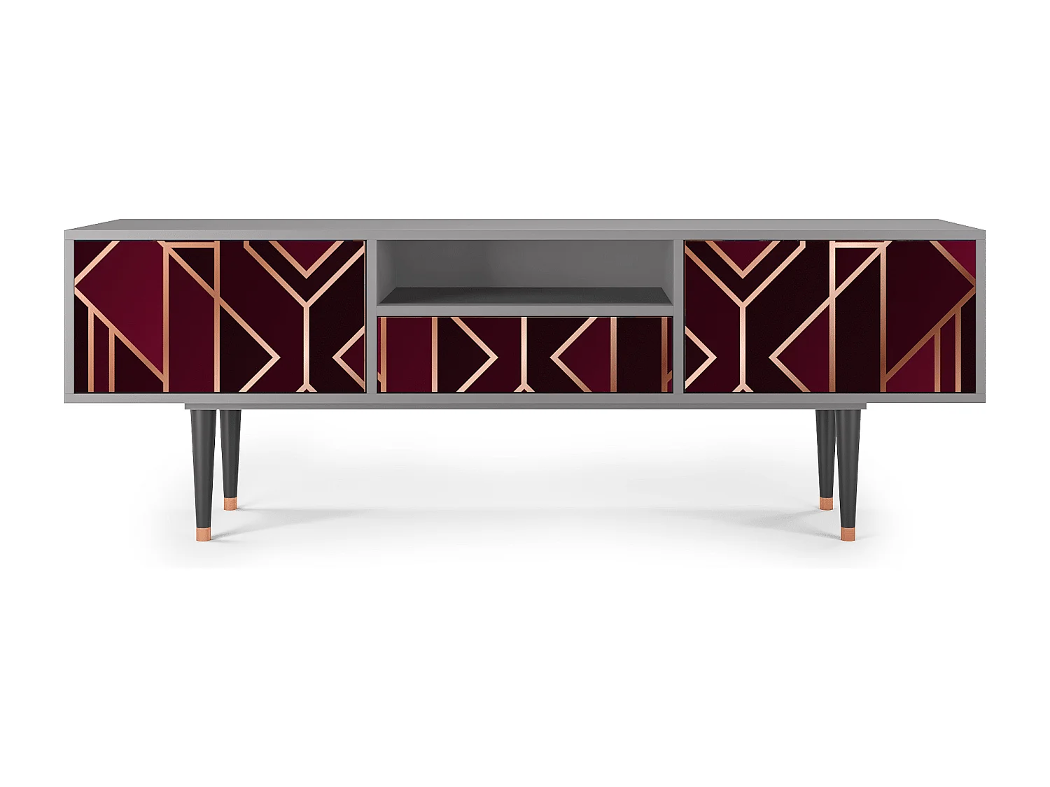 Meuble TV - 170х59х41 cm - T6 - Burgundy Jewelery, Gris