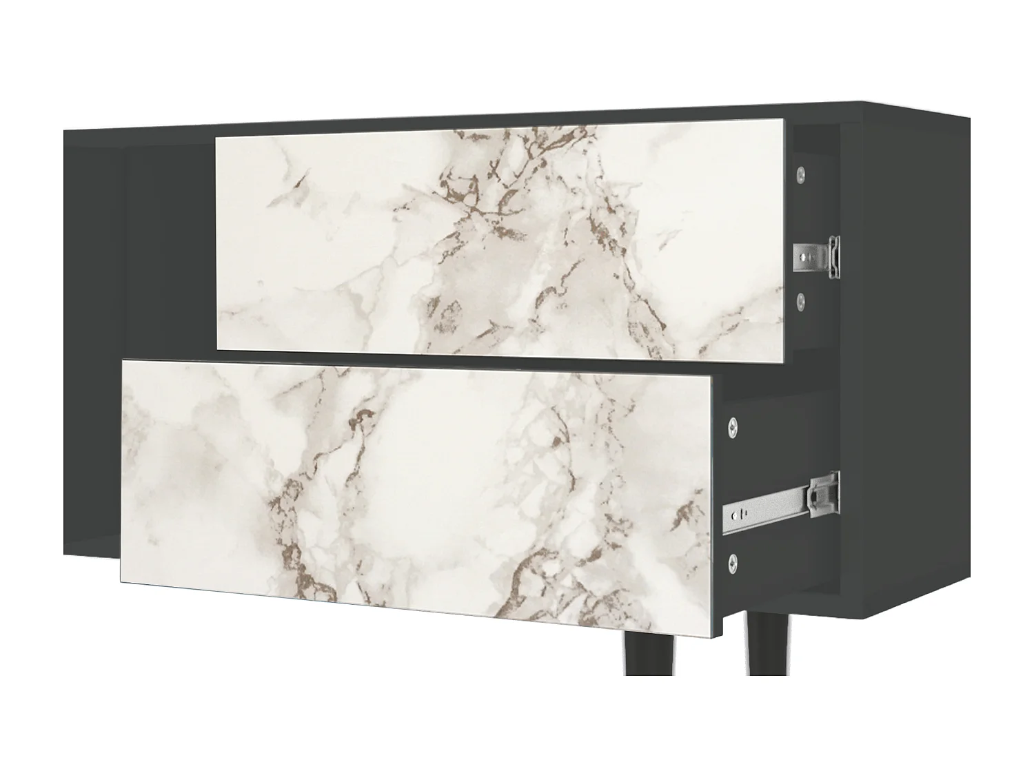 TV-Möbel - 170х69х48 cm - T1 - Milk Marble, Anthrazit
