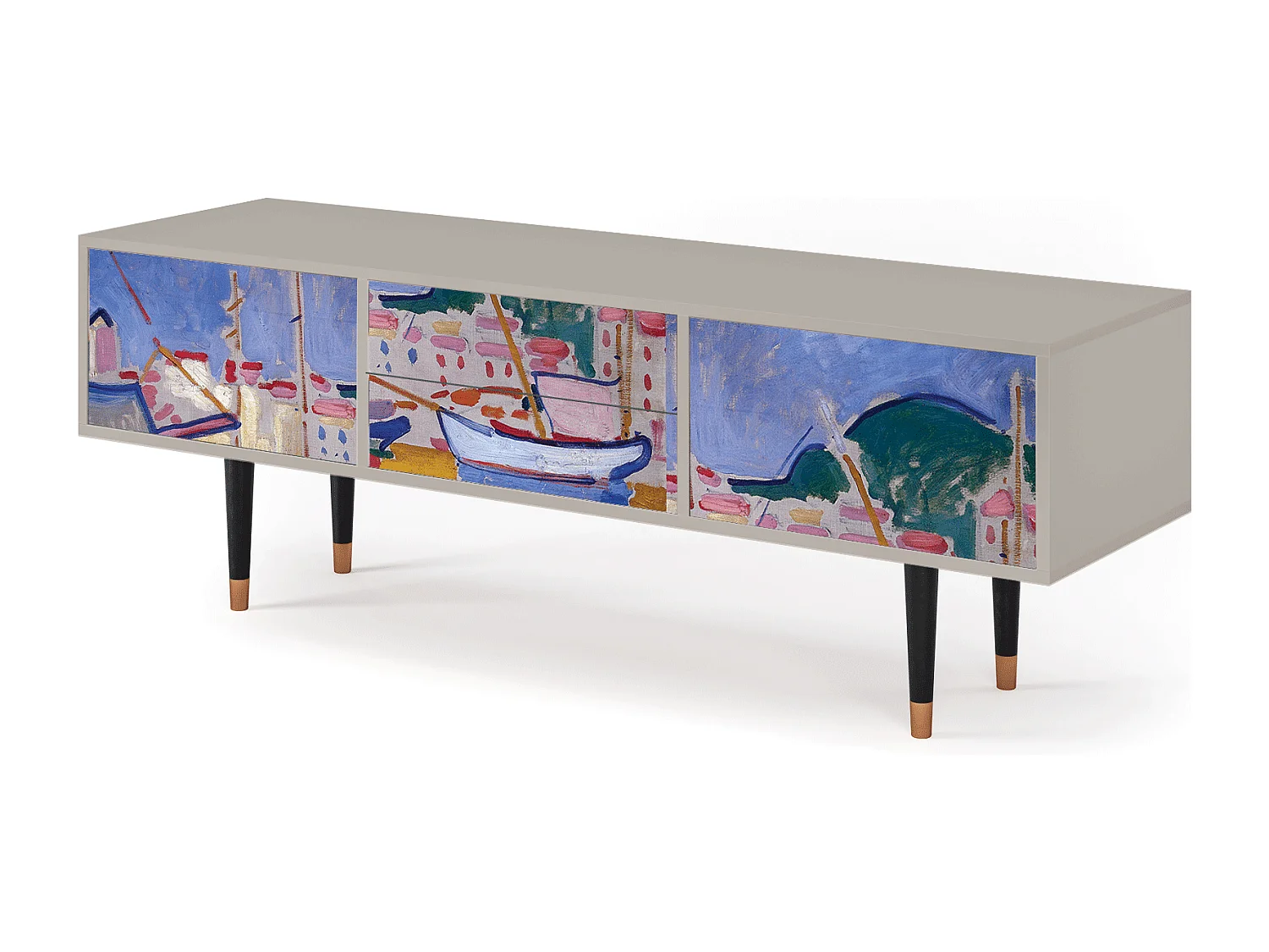 Meuble TV - 170х59х48 cm - T4 - The Port of Collioure , Sable