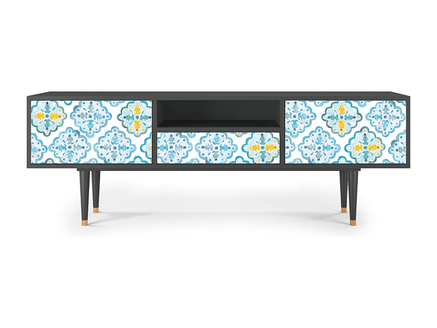 TV-meubel - 170х59х41 cm - T6 - Portugese tiles, Antraciet