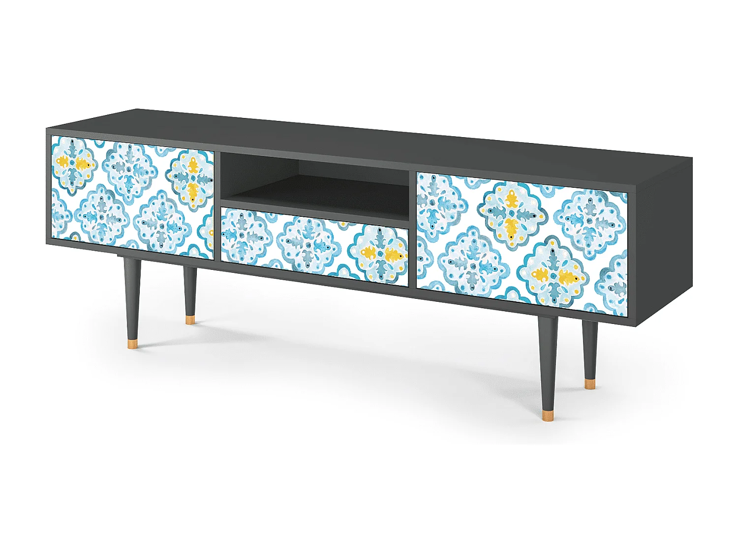 Mueble de TV - 170х59х41 cm - T6 - Portugese tiles, Antracite