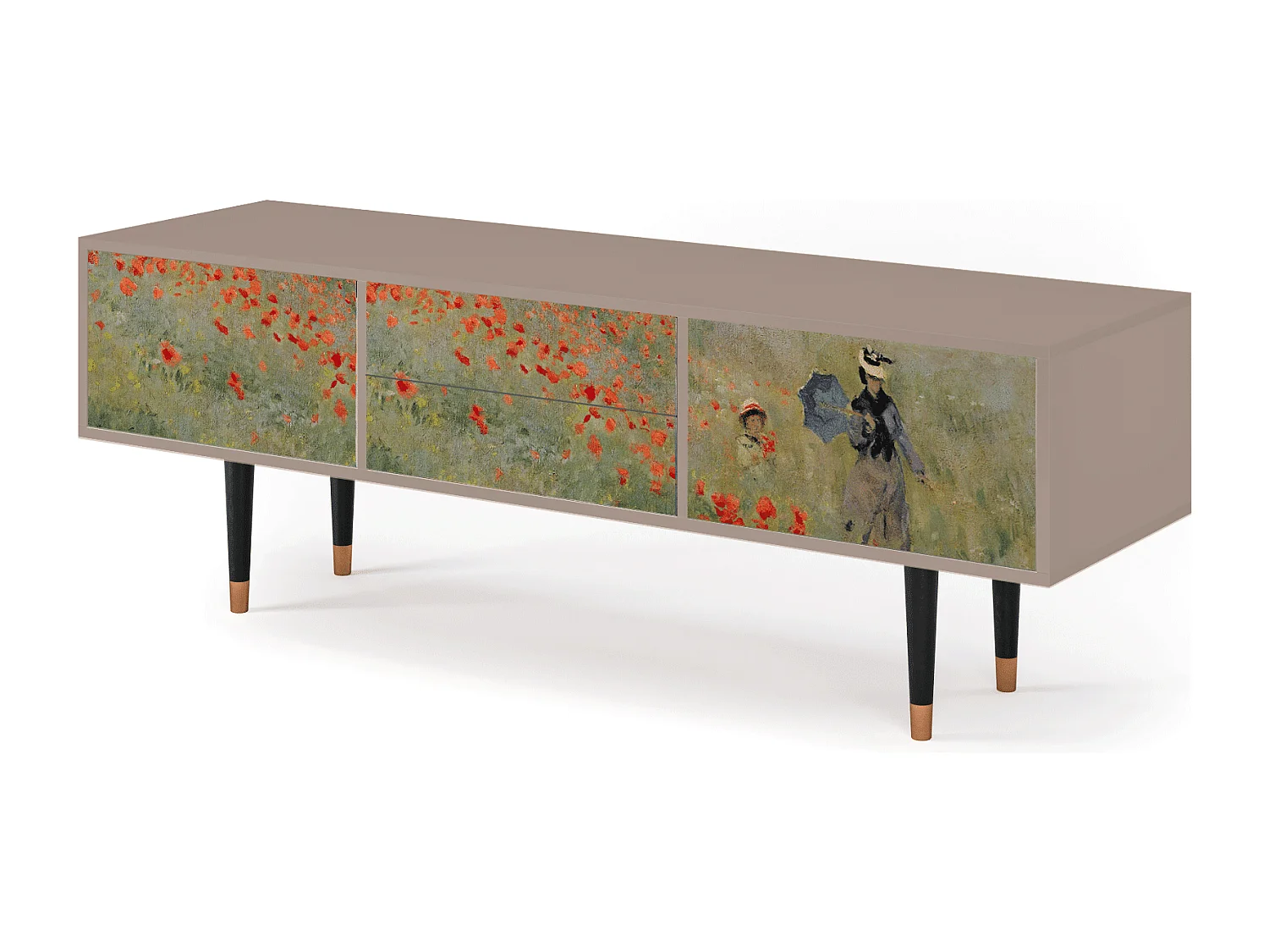 Mobile TV - 170х59х48 cm - T4 - The Poppy Field   , Latte
