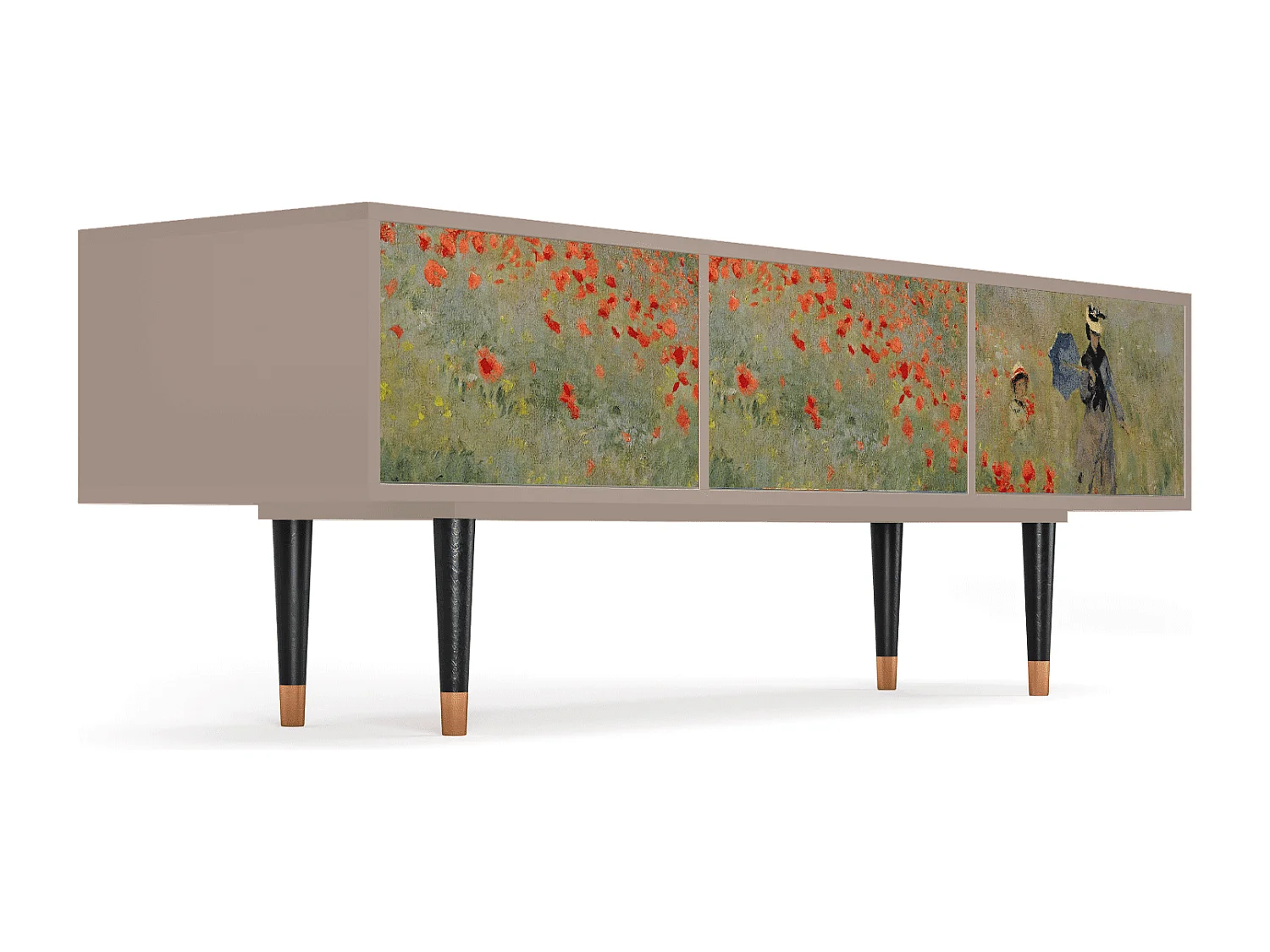 Mobile TV - 170х59х48 cm - T4 - The Poppy Field   , Latte