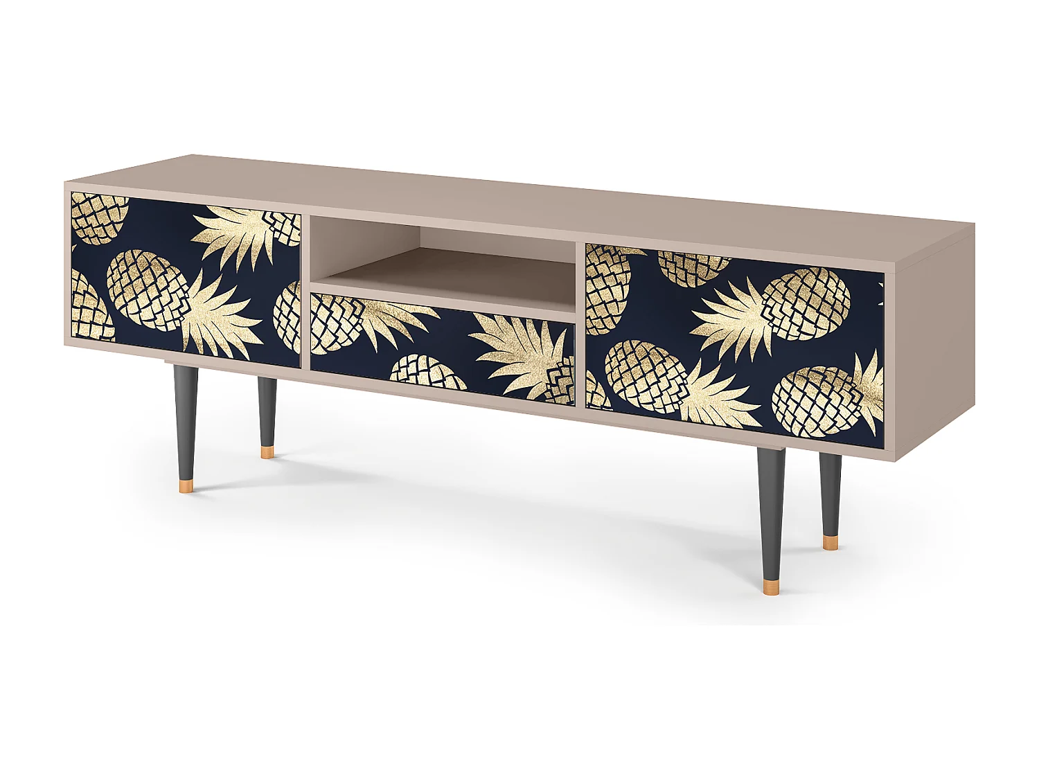 Szafka RTV - 170х59х41 cm - T6 - Sunny Pineaple, Piaskowy