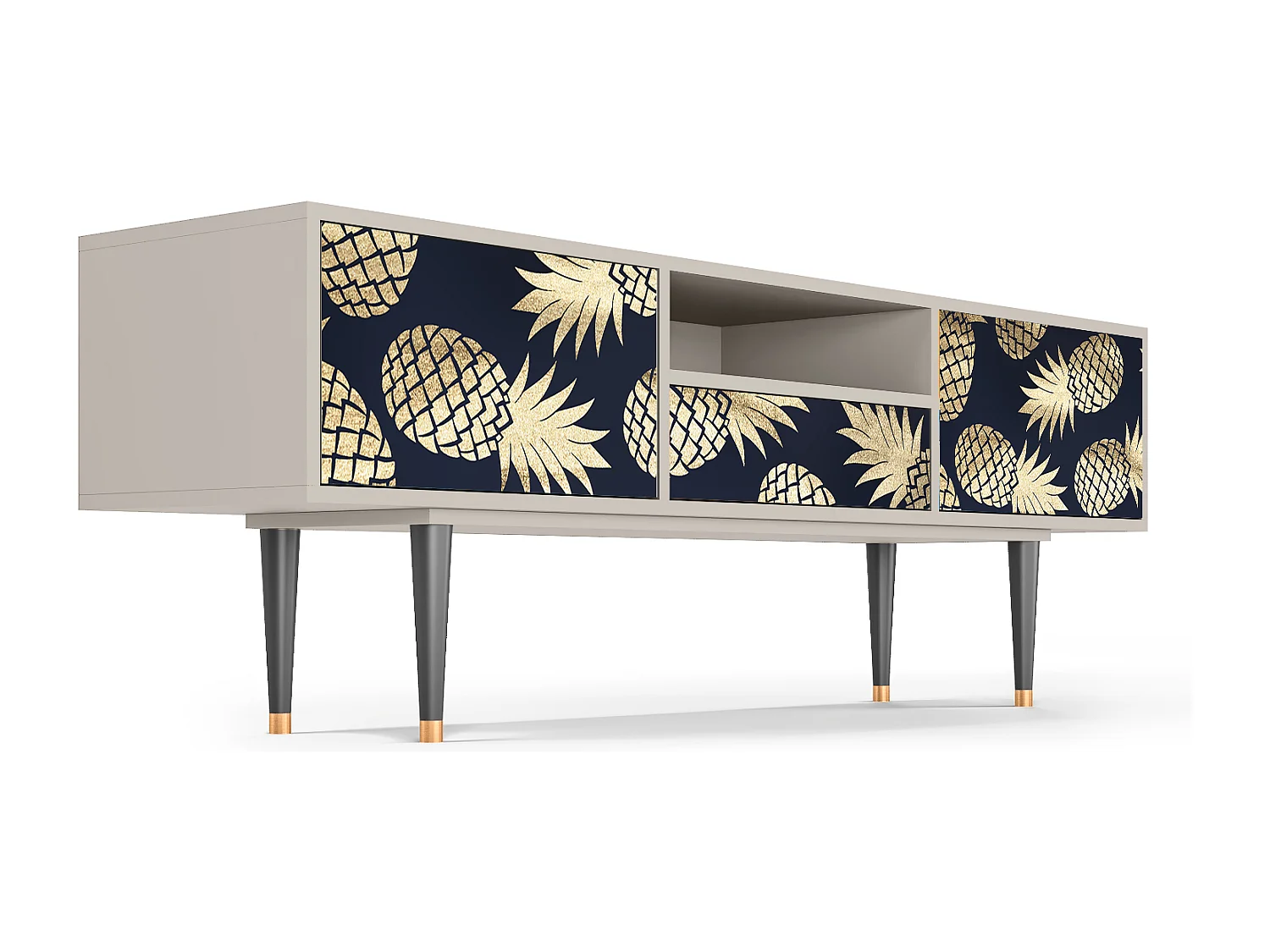 Szafka RTV - 170х59х41 cm - T6 - Sunny Pineaple, Piaskowy