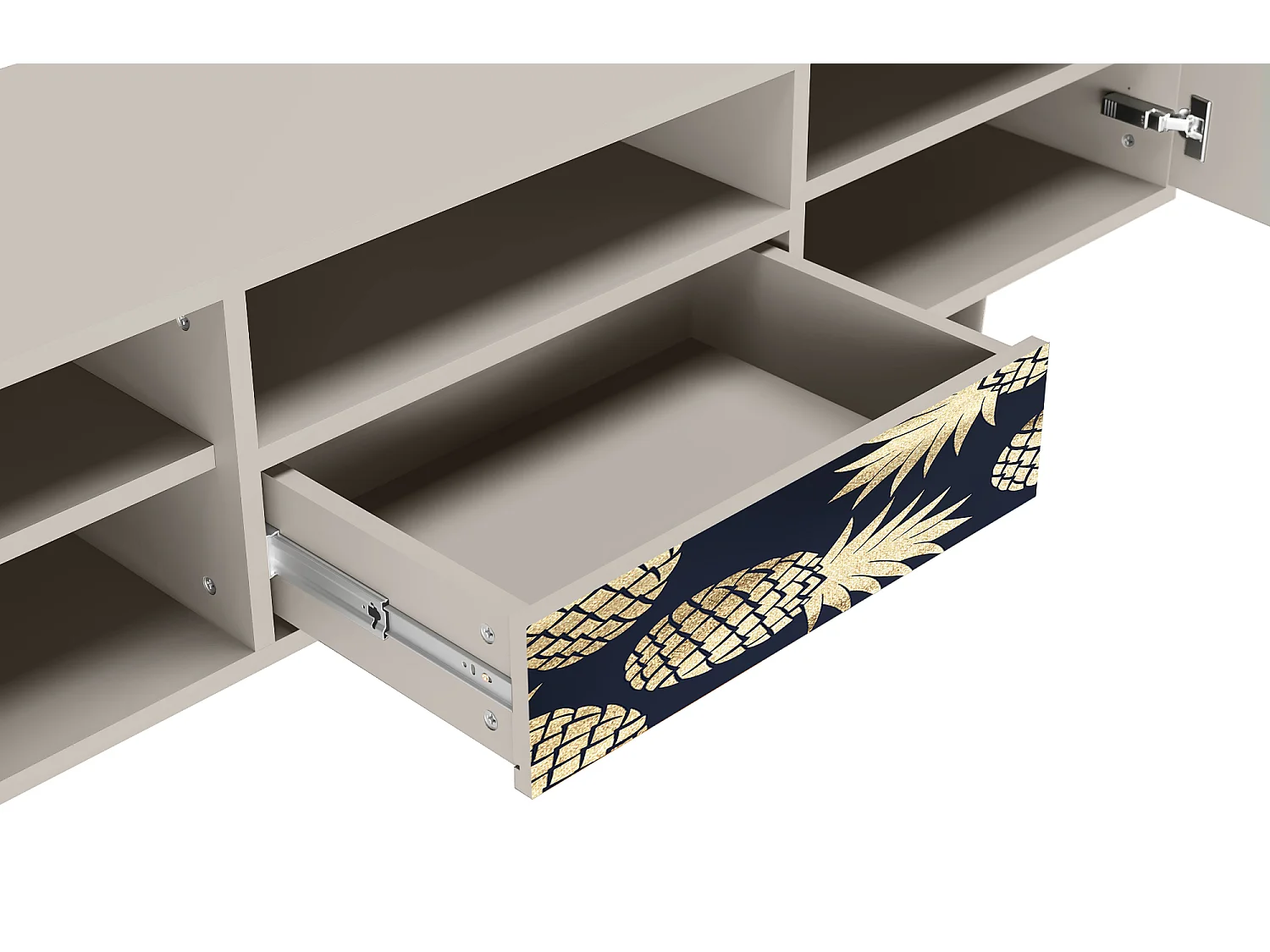 Szafka RTV - 170х59х41 cm - T6 - Sunny Pineaple, Piaskowy