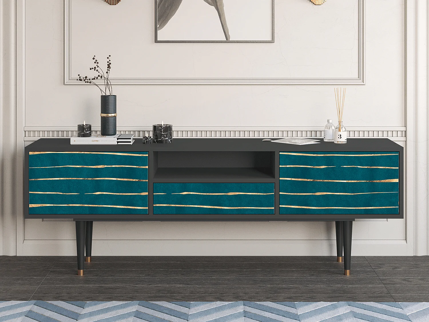 Mobile TV - 170х59х41 cm - T6 - Ocean Drive, Antracite