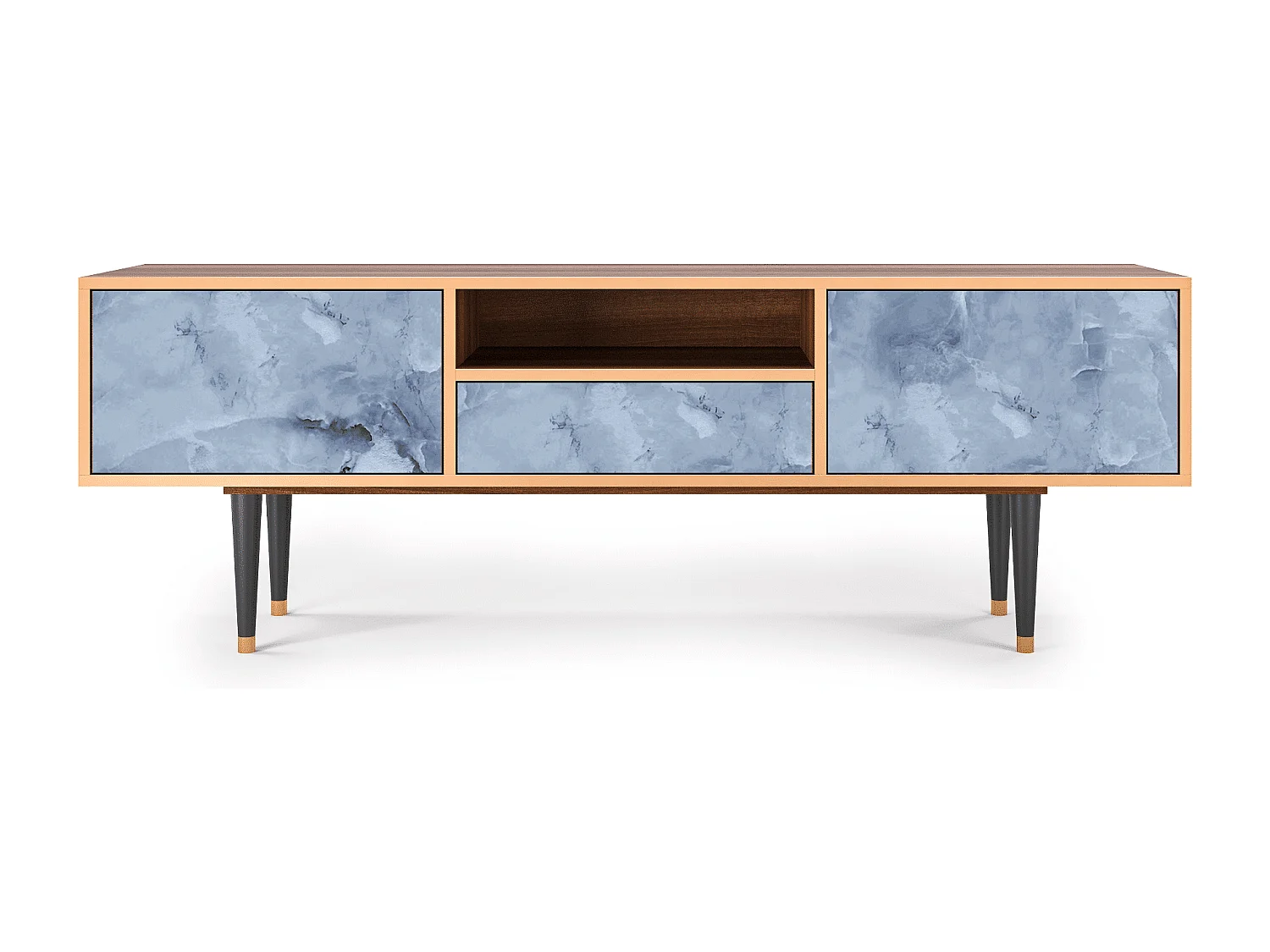 Mobile TV - 170х59х41 cm - T6 - Feather Ice, Noce