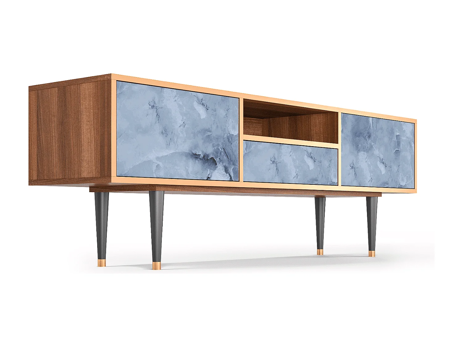 Mobile TV - 170х59х41 cm - T6 - Feather Ice, Noce