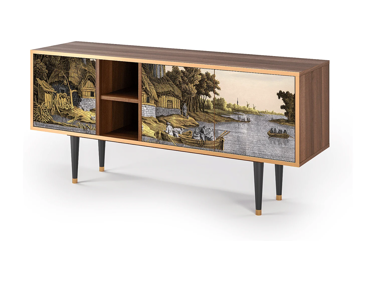 Mobile TV - 150х69х41 cm - T5 - Mill along a River, Noce