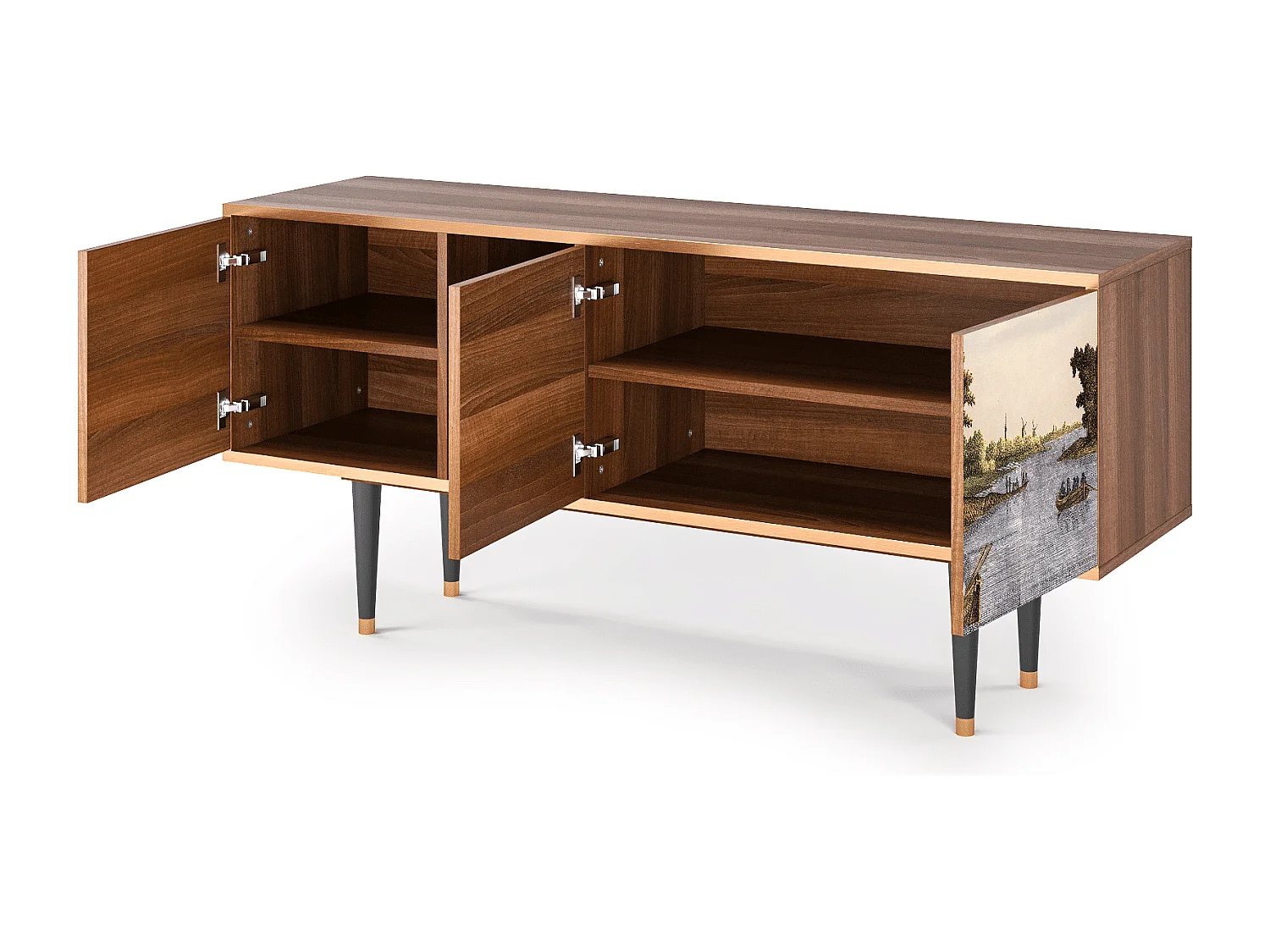 Mobile TV - 150х69х41 cm - T5 - Mill along a River, Noce