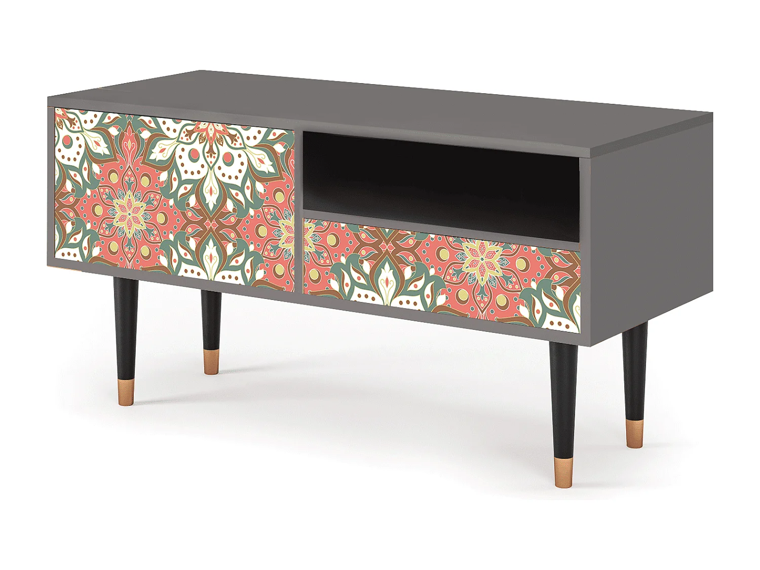 Mobile TV - 115х59х48 cm - T3 - Peach Grove, Grigio