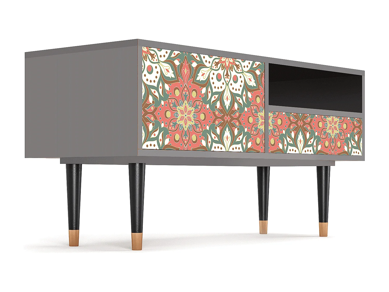 Mobile TV - 115х59х48 cm - T3 - Peach Grove, Grigio