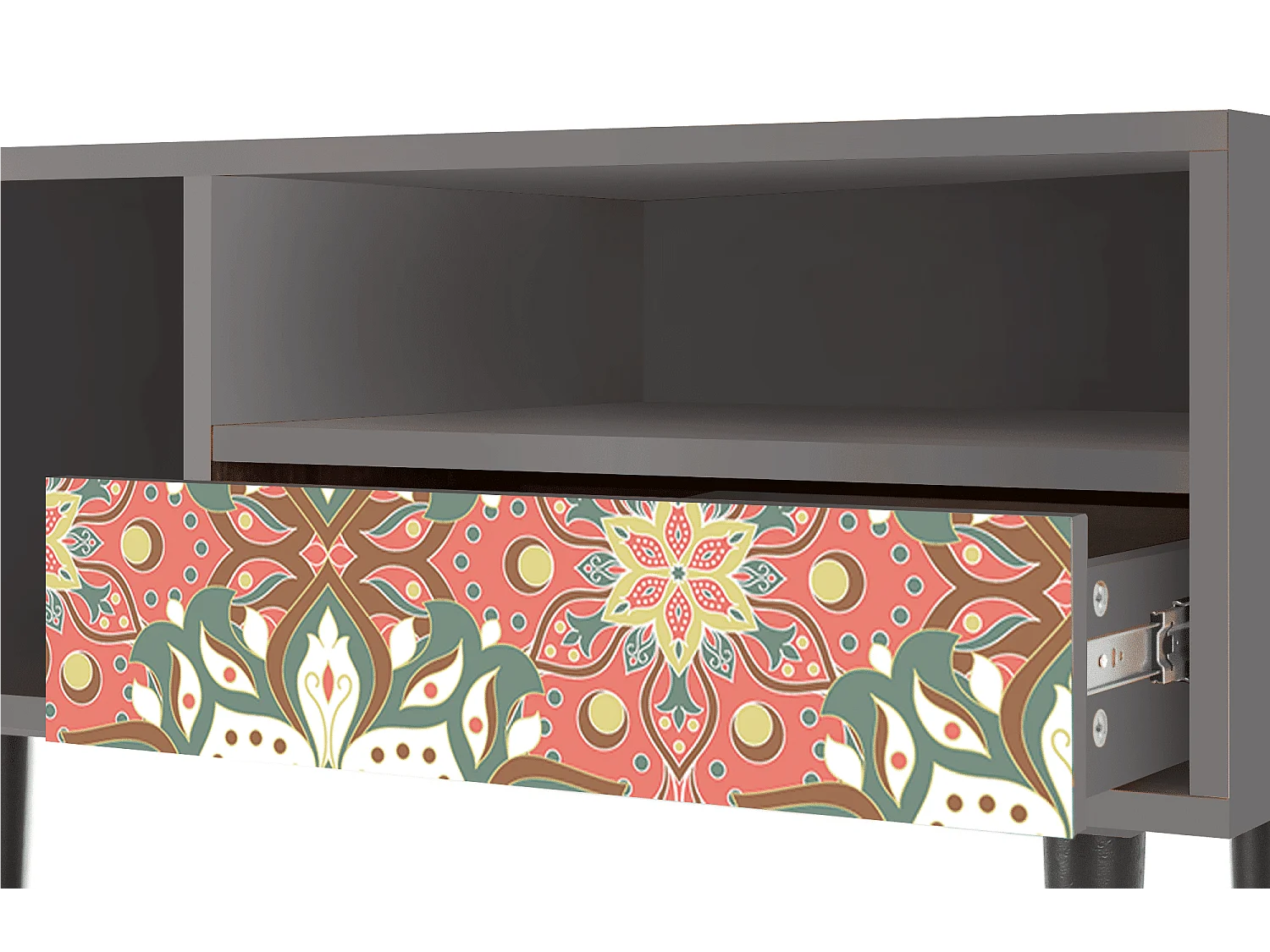 Mobile TV - 115х59х48 cm - T3 - Peach Grove, Grigio