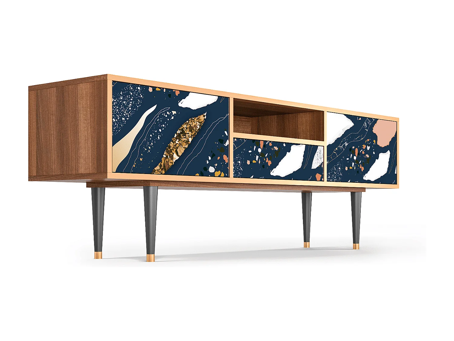 Meuble TV - 170х59х41 cm - T6 - Nude Iceberg, Noyer