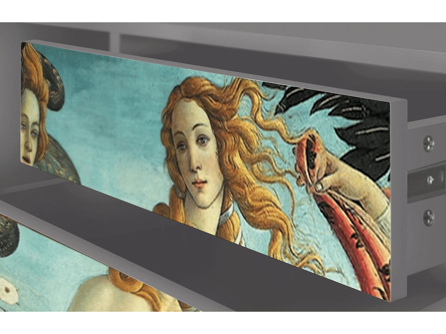 Szafka RTV - 170х59х48 cm - T4 - The Birth of Venus, Szary