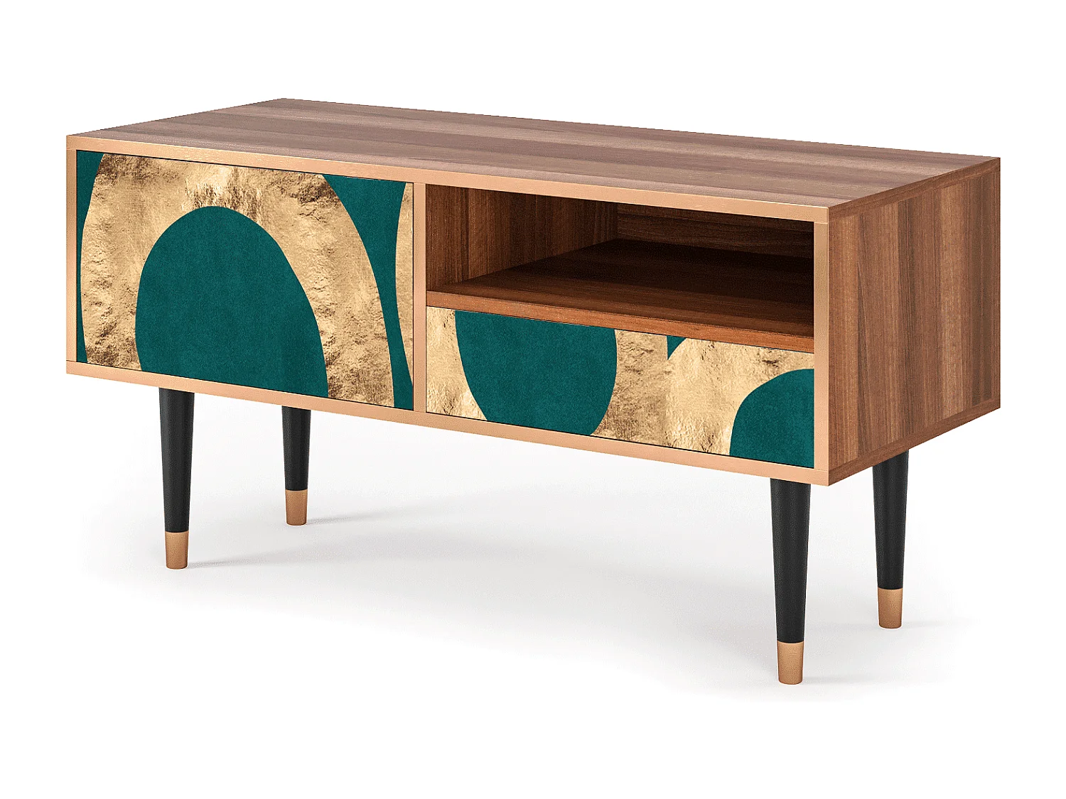 TV-Möbel - 115х59х48 cm - T3 - Zircon Sphere, Walnuss