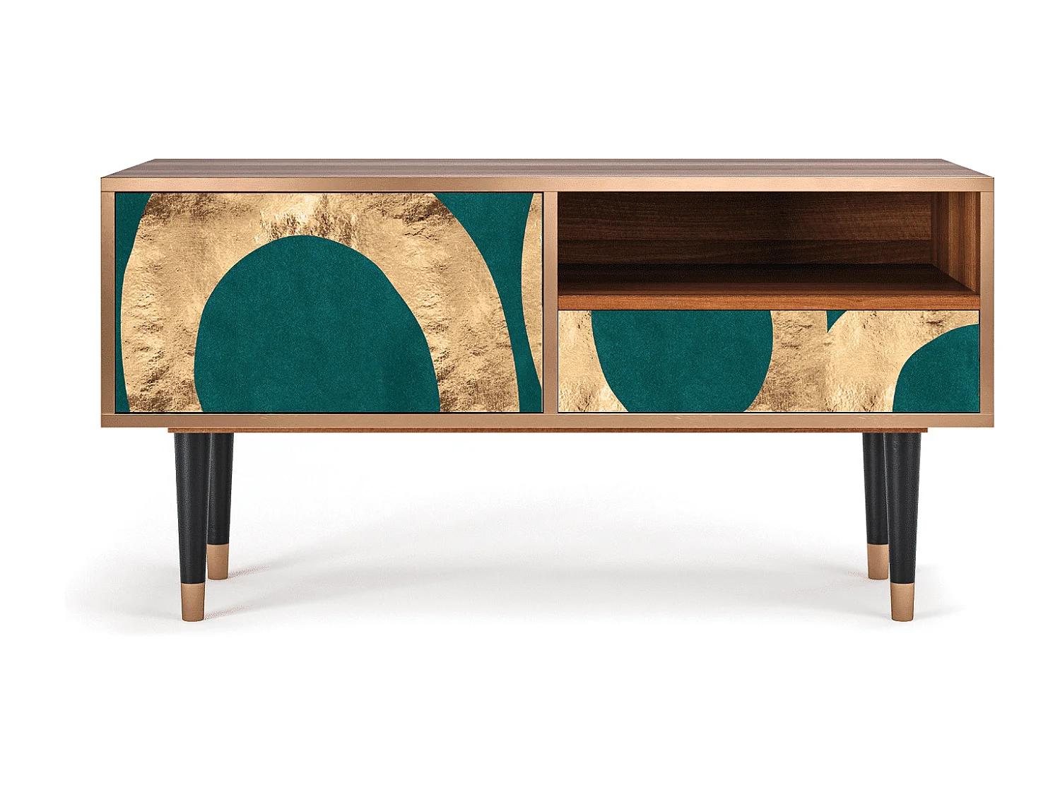 Meuble TV - 115х59х48 cm - T3 - Zircon Sphere, Noyer