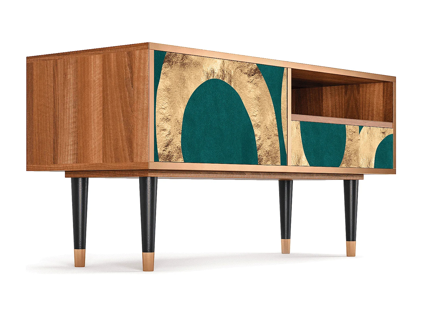 Meuble TV - 115х59х48 cm - T3 - Zircon Sphere, Noyer