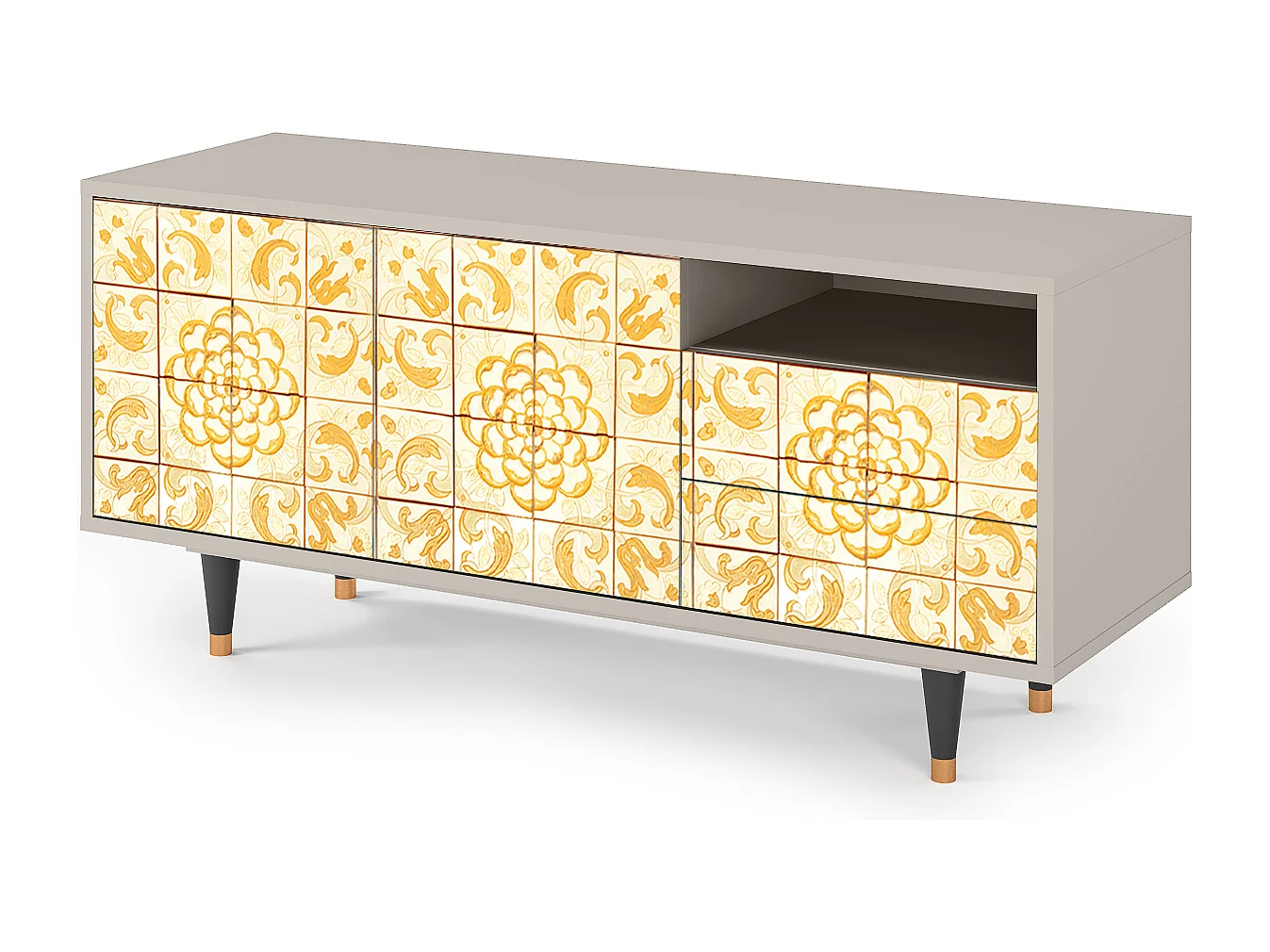 Mueble de TV - 125х56х41 cm - T7 - Sunshiny Tile, Areia