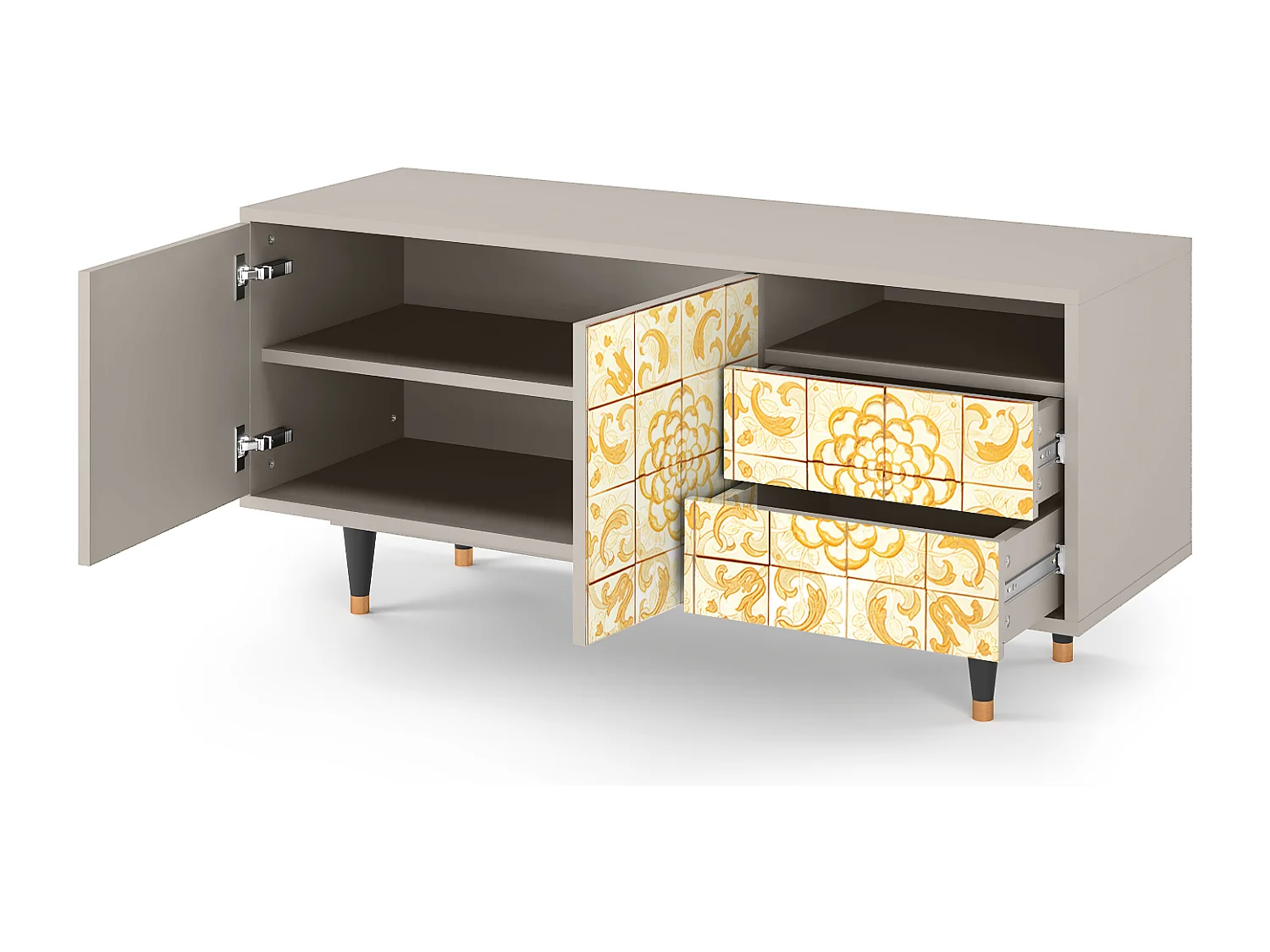 Mobile TV - 125х56х41 cm - T7 - Sunshiny Tile, Sabbia