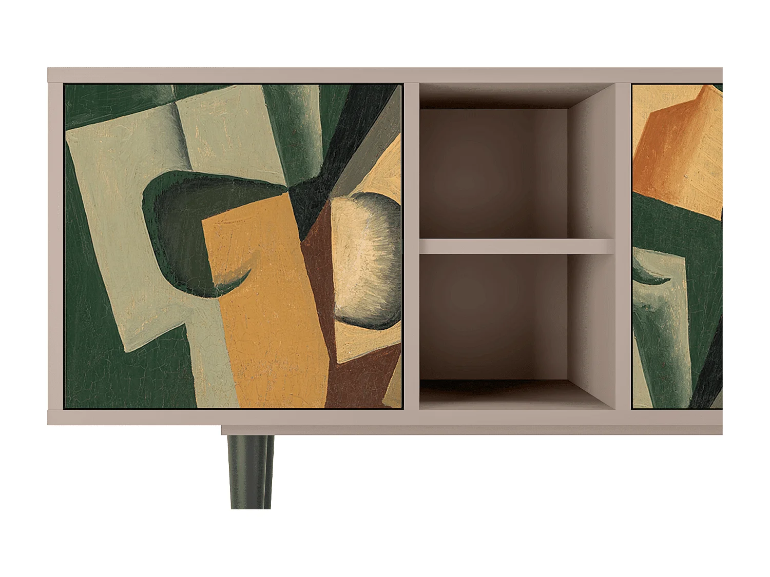 TV-Möbel - 150х69х41 cm - T5 - Glass and Checkerboard, Latte