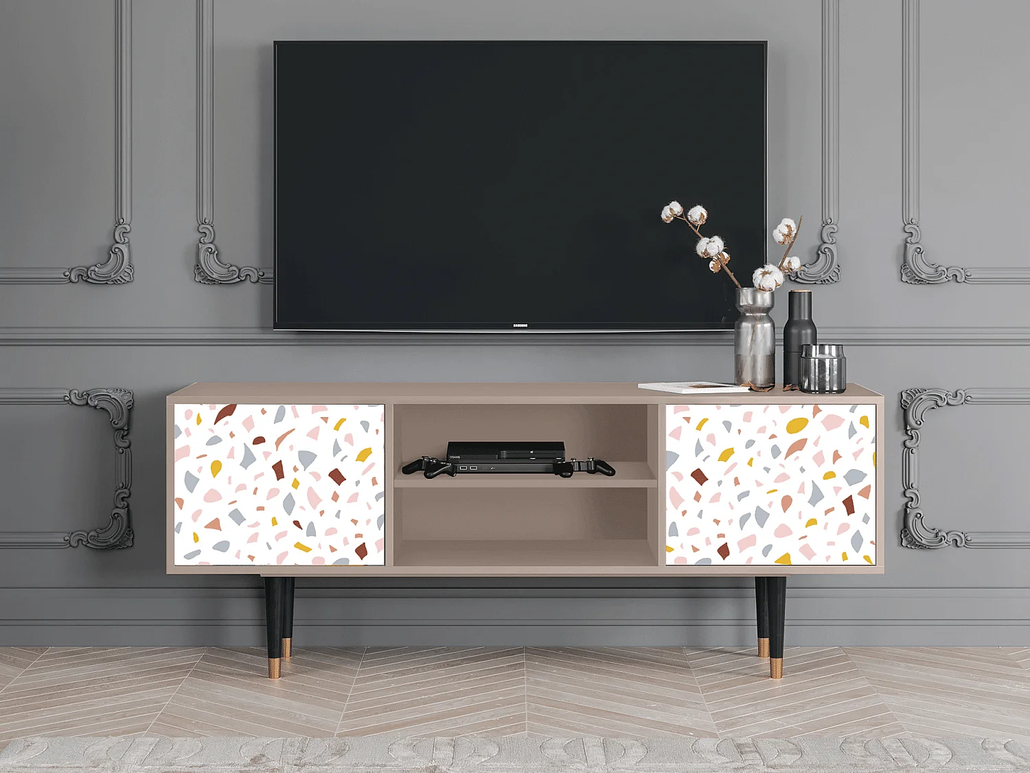 Mobile TV - 170х69х48 cm - T2 - Marmelade Cheese, Latte