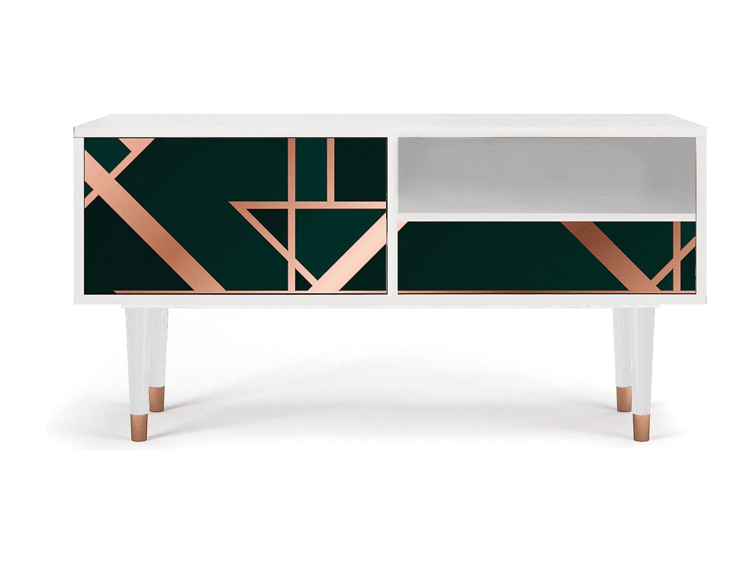 Meuble TV - 115х59х48 cm - T3 - Emerald Gatsby, Blanc