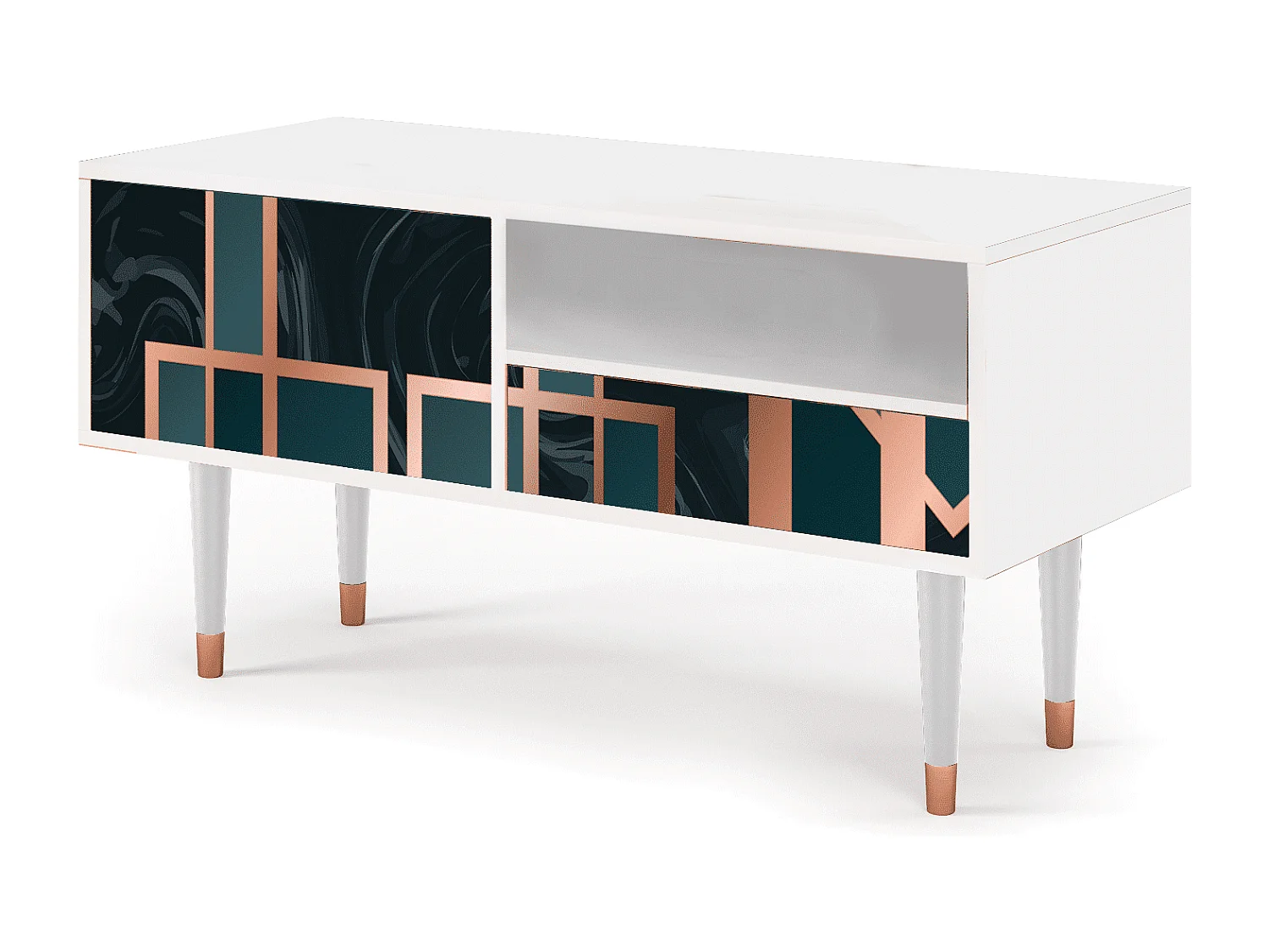 TV-Möbel - 115х59х48 cm - T3 - Emerald Metro, Weiß