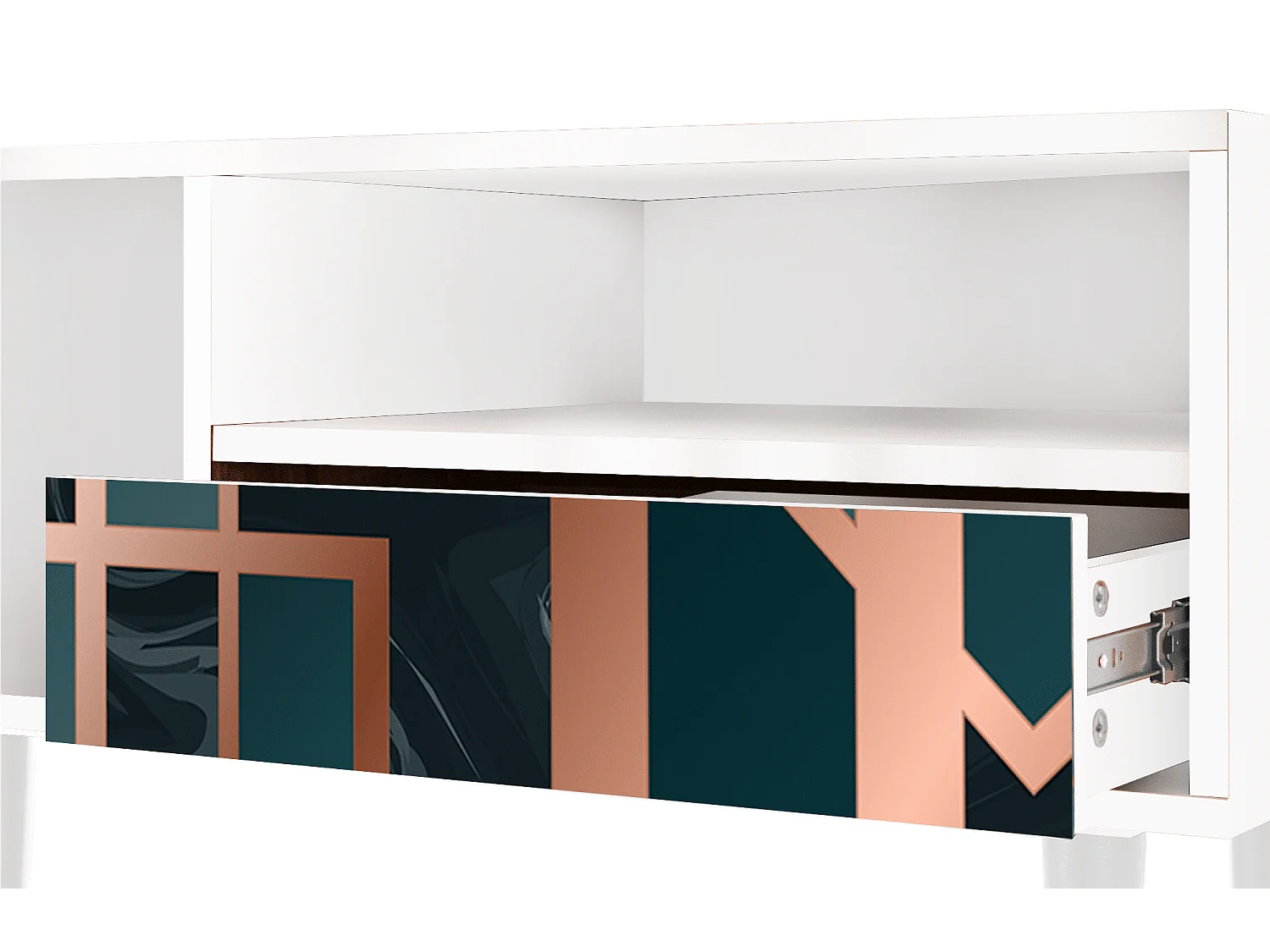 TV-Möbel - 115х59х48 cm - T3 - Emerald Metro, Weiß