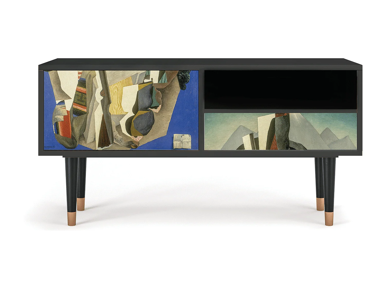TV-Möbel - 115х59х48 cm - T3 - The Cubist Paintings , Anthrazit