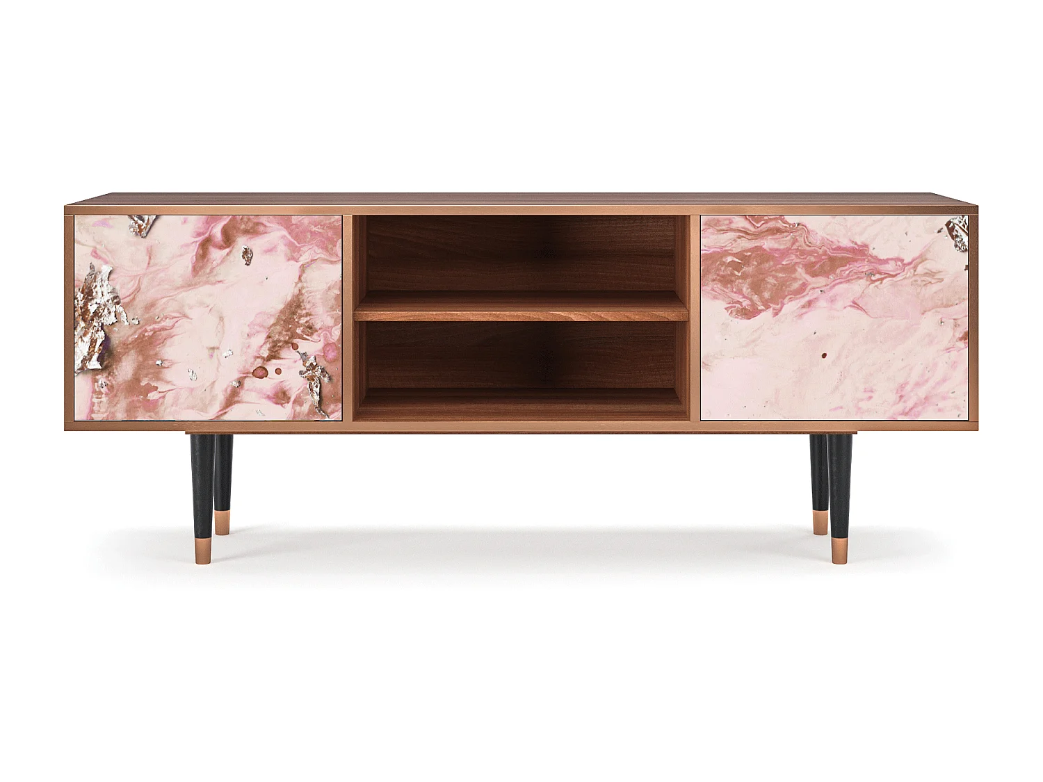 Mueble de TV - 170х69х48 cm - T2 - Cotton Candy, Nogueira
