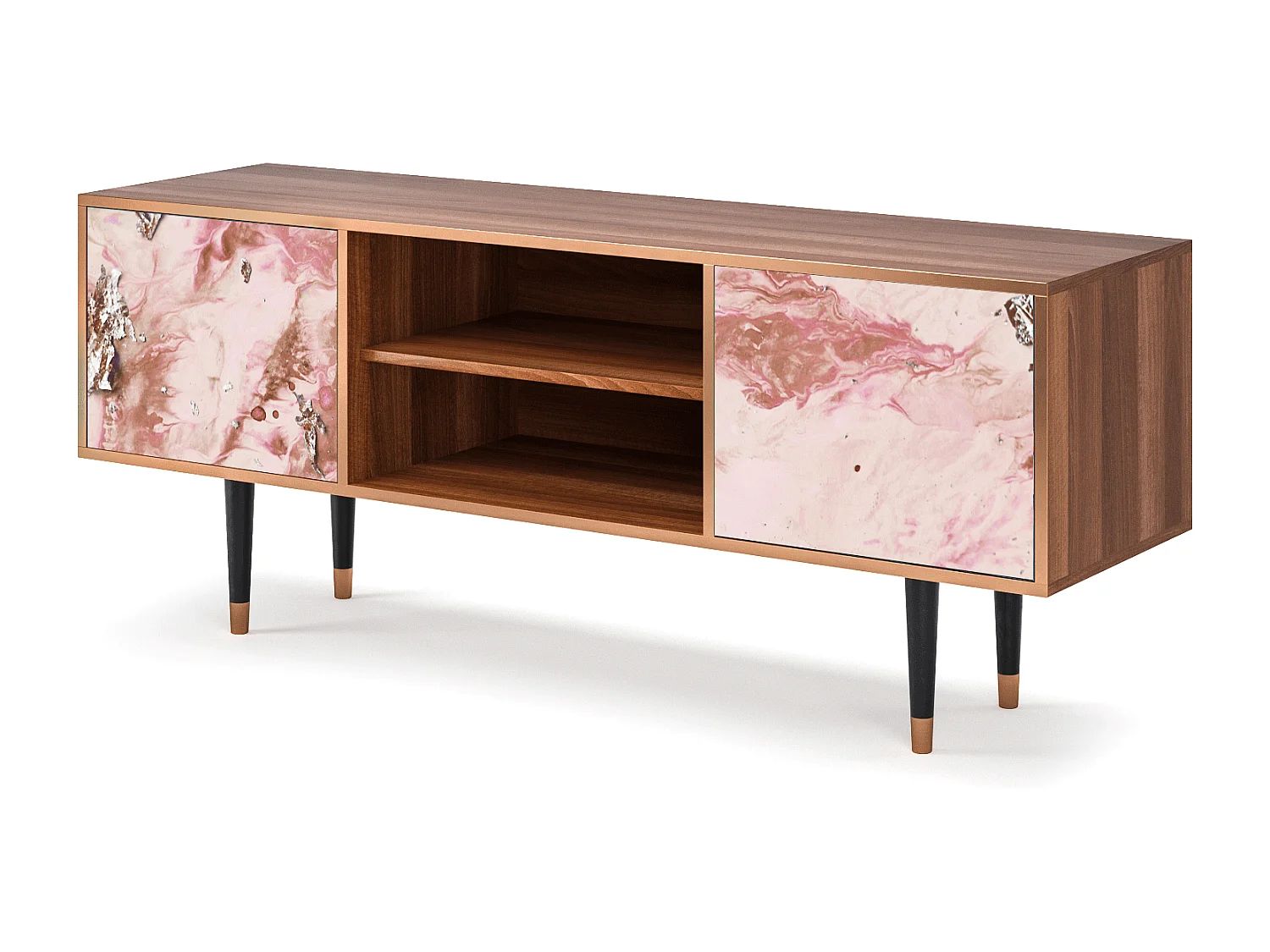 Mueble de TV - 170х69х48 cm - T2 - Cotton Candy, Nogueira