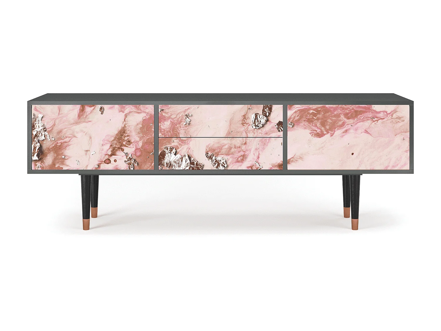 Mobile TV - 170х59х48 cm - T4 - Cotton Candy, Antracite