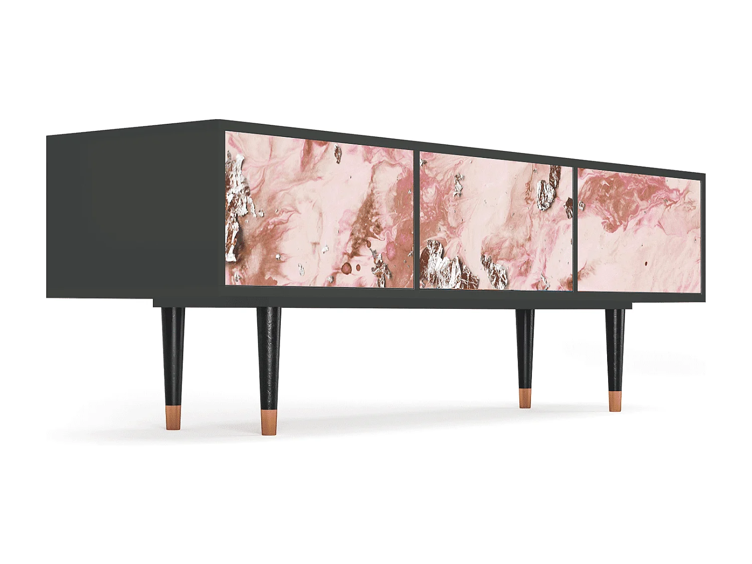 Mobile TV - 170х59х48 cm - T4 - Cotton Candy, Antracite