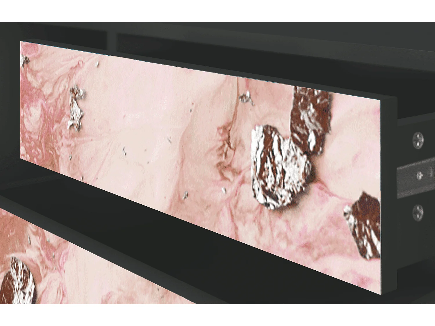 Mobile TV - 170х59х48 cm - T4 - Cotton Candy, Antracite