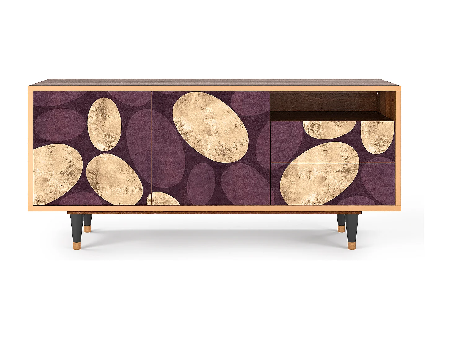 Mueble de TV - 125х56х41 cm - T7 - Fine Wine, Nogueira