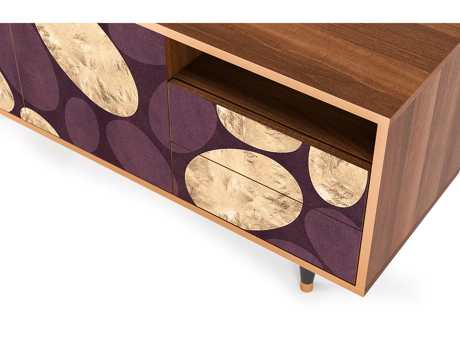 Mueble de TV - 125х56х41 cm - T7 - Fine Wine, Nogueira