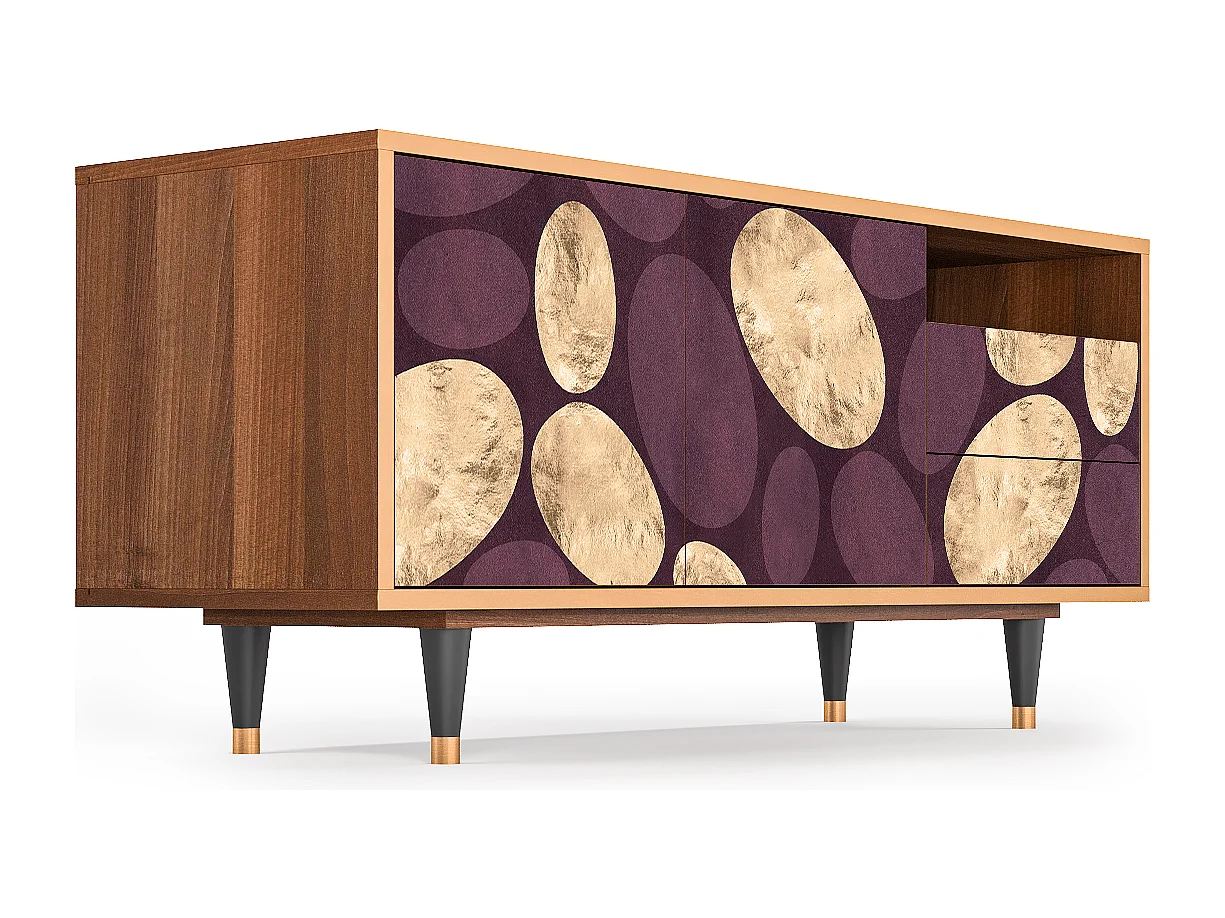 Mueble de TV - 125х56х41 cm - T7 - Fine Wine, Nogal