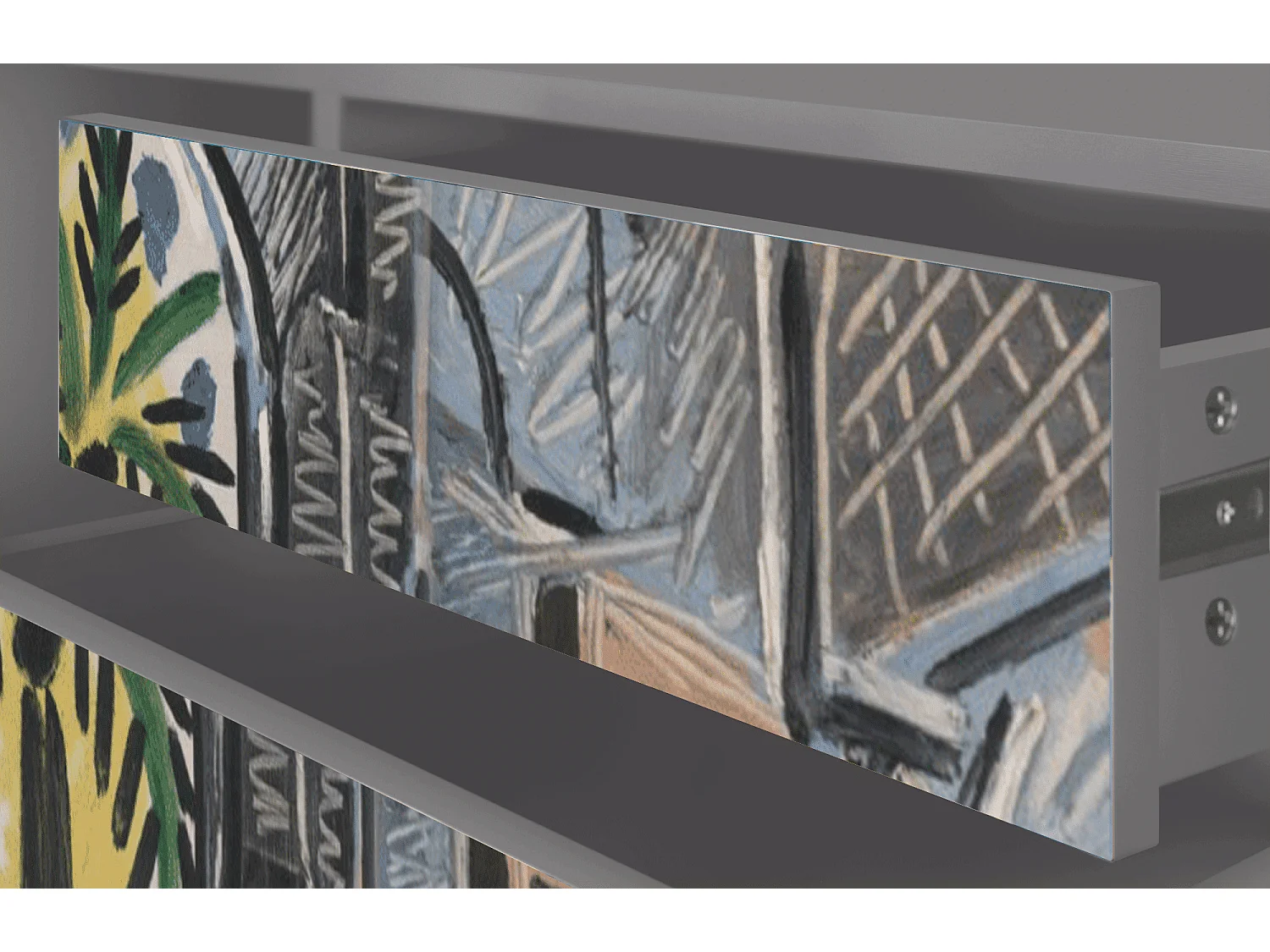 Szafka RTV - 170х59х48 cm - T4 - The Studio , Szary