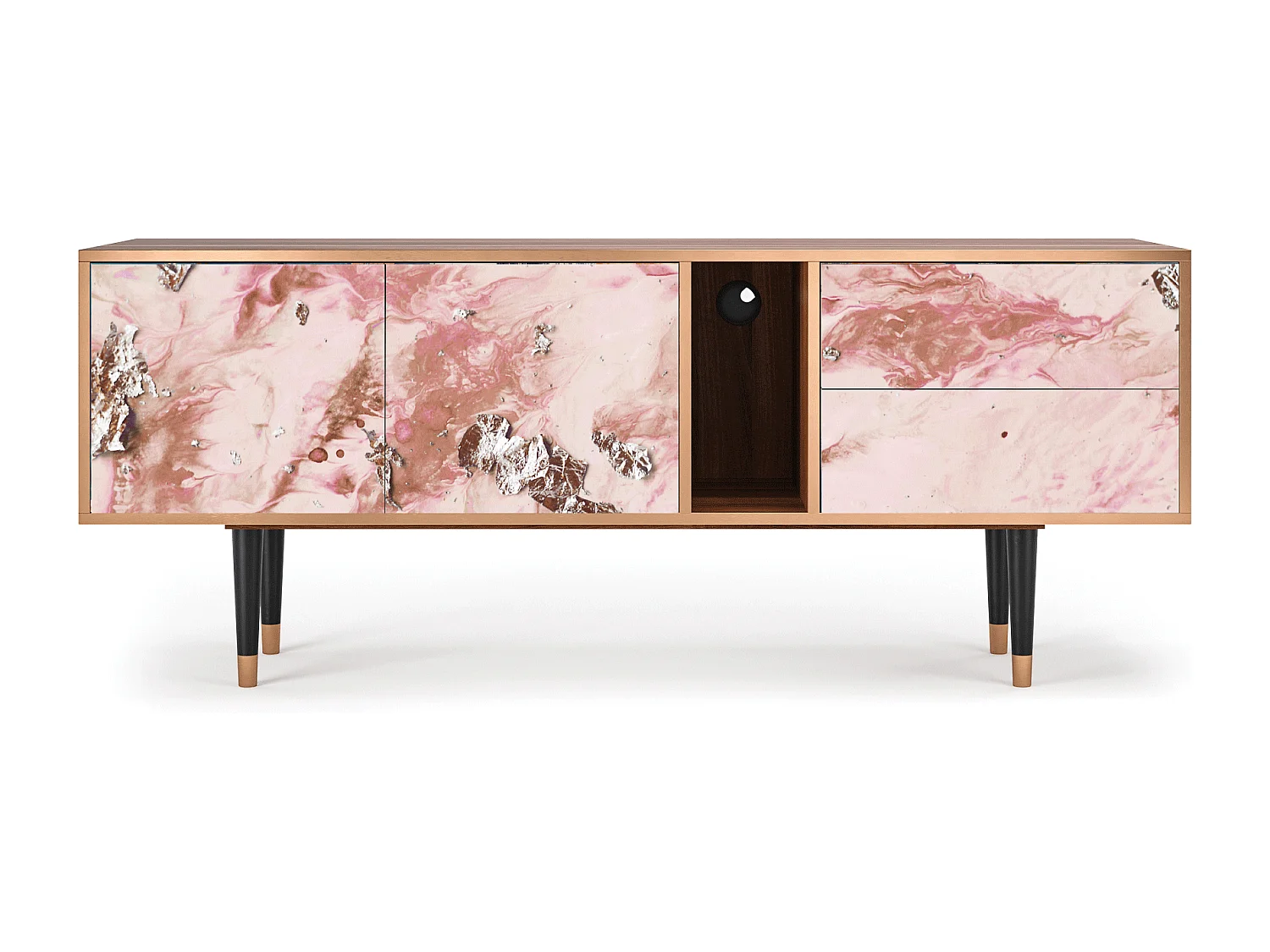 Mobile TV - 170х69х48 cm - T1 - Cotton Candy, Noce