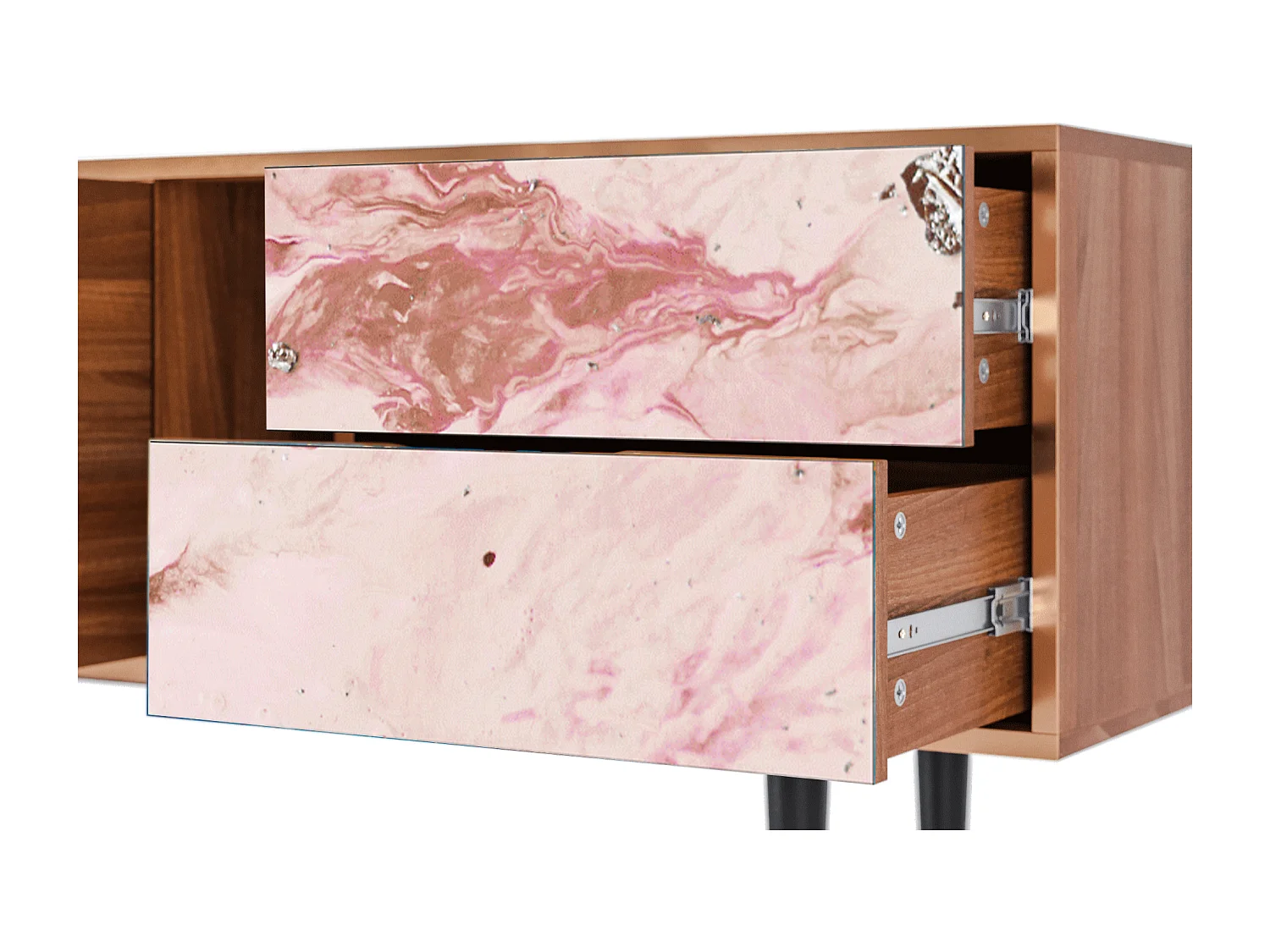 Mobile TV - 170х69х48 cm - T1 - Cotton Candy, Noce